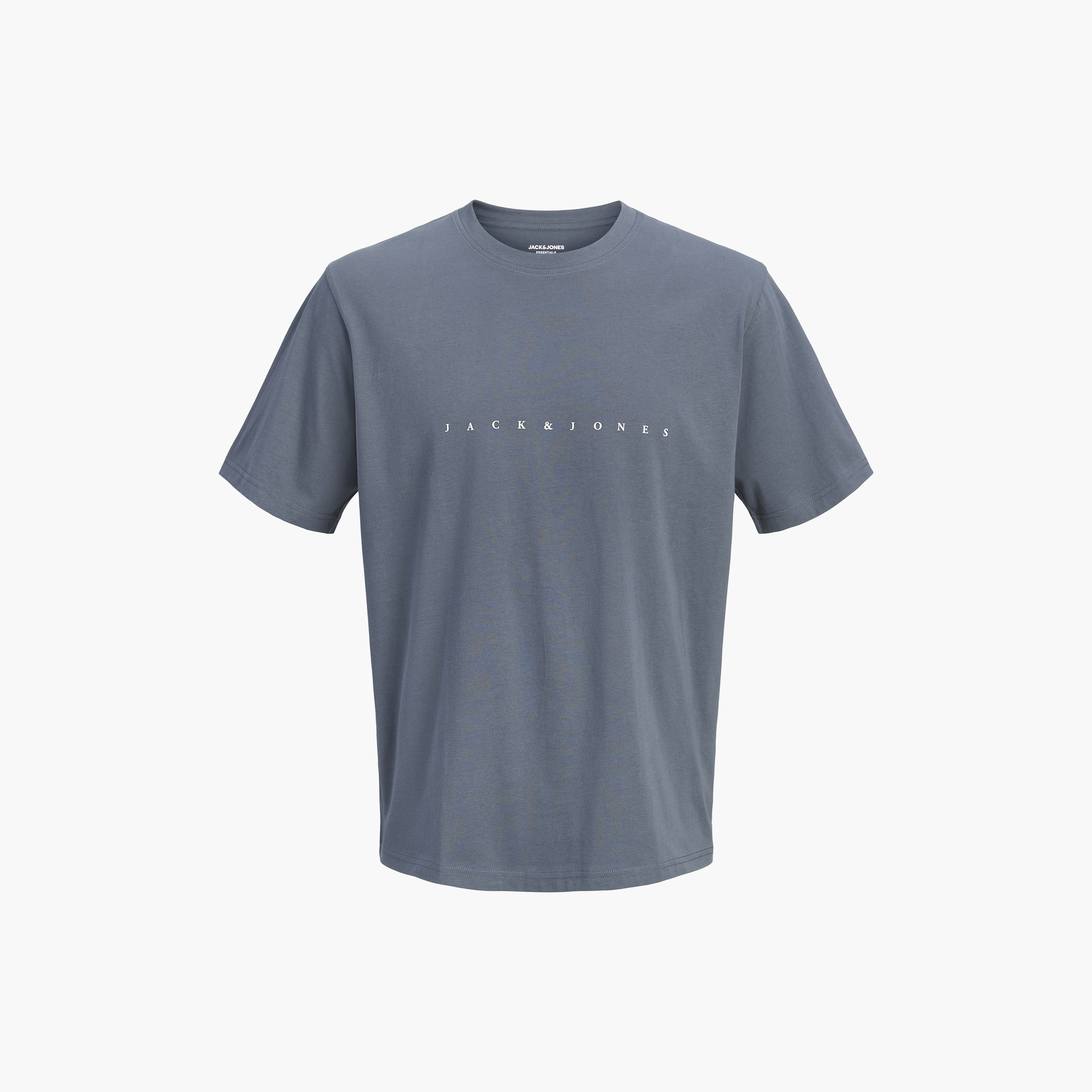 تيشيرت رجالي مطبوع بنص بياقة دائرية وأكمام قصيرة من جاك ان جونز-women-clothing-tshirts-image-7