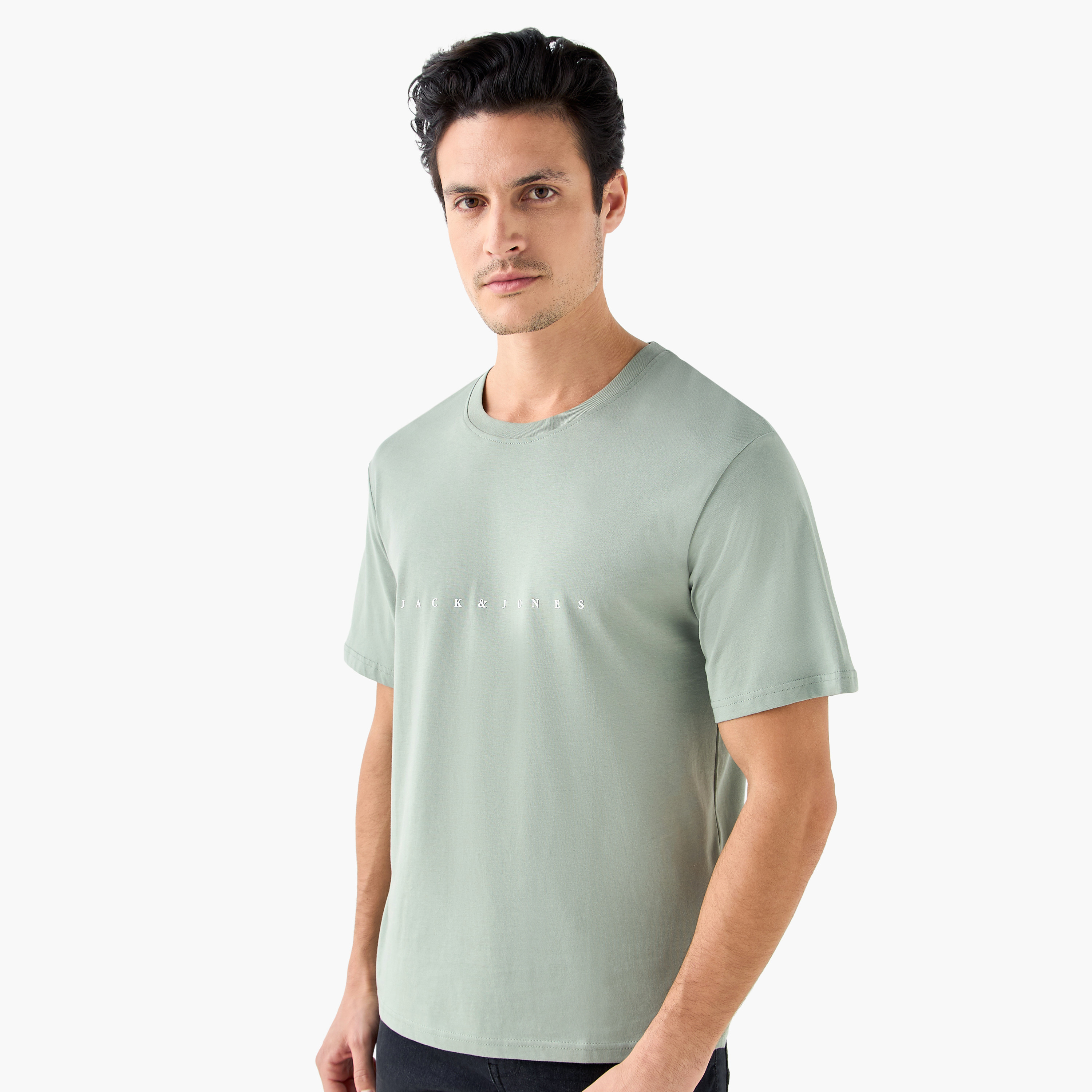 Jack & Jones Printed Round Neck Short Sleeves T-shirt-men-clothing-tshirtsandpolos-tshirts-image-1