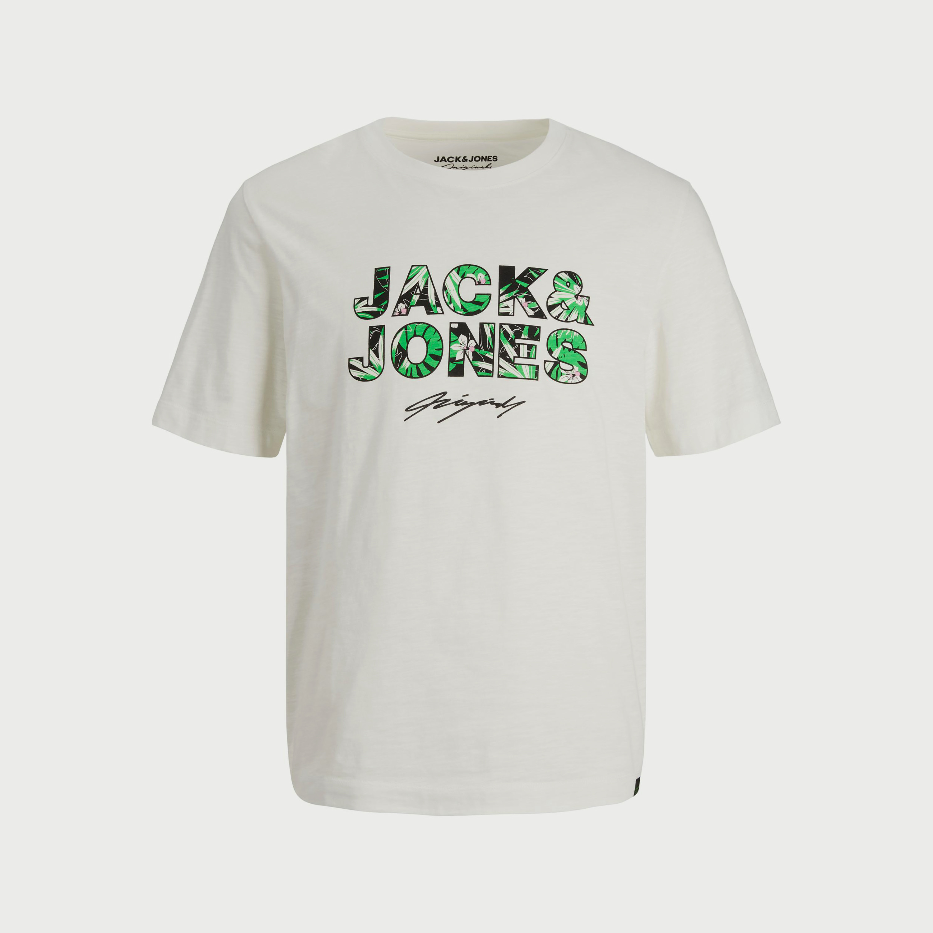  تي شيرت من جاك آند جونز مع شعار بأكمام قصيرة و ياقة مستديرة-men-clothing-tshirtsandpolos-tshirts-image-1