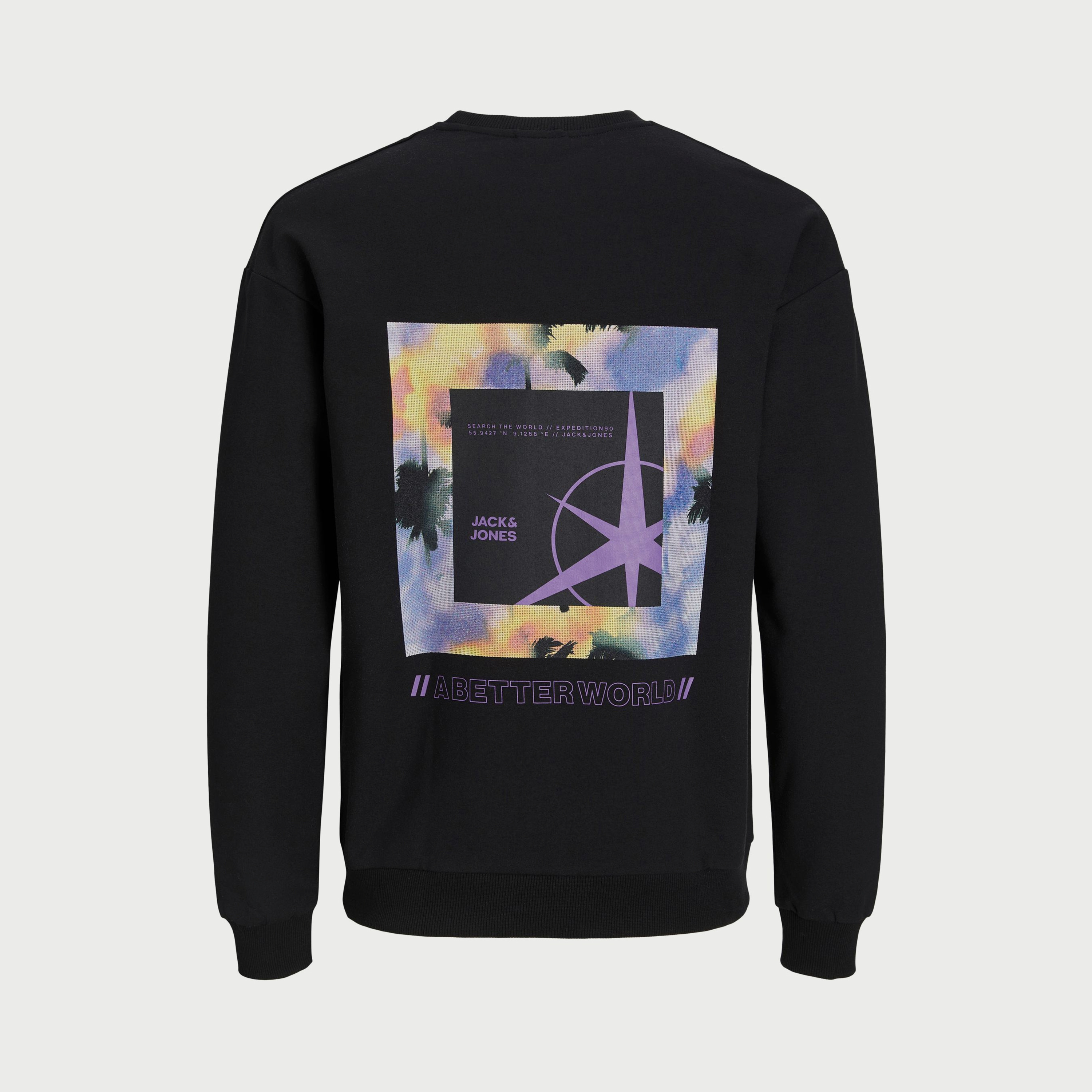 سويت شيرت من جاك آند جونز مع مطبوع بأكمام طويلة وياقة مستديرة -men-clothing-sweatersandpullovers-image-2