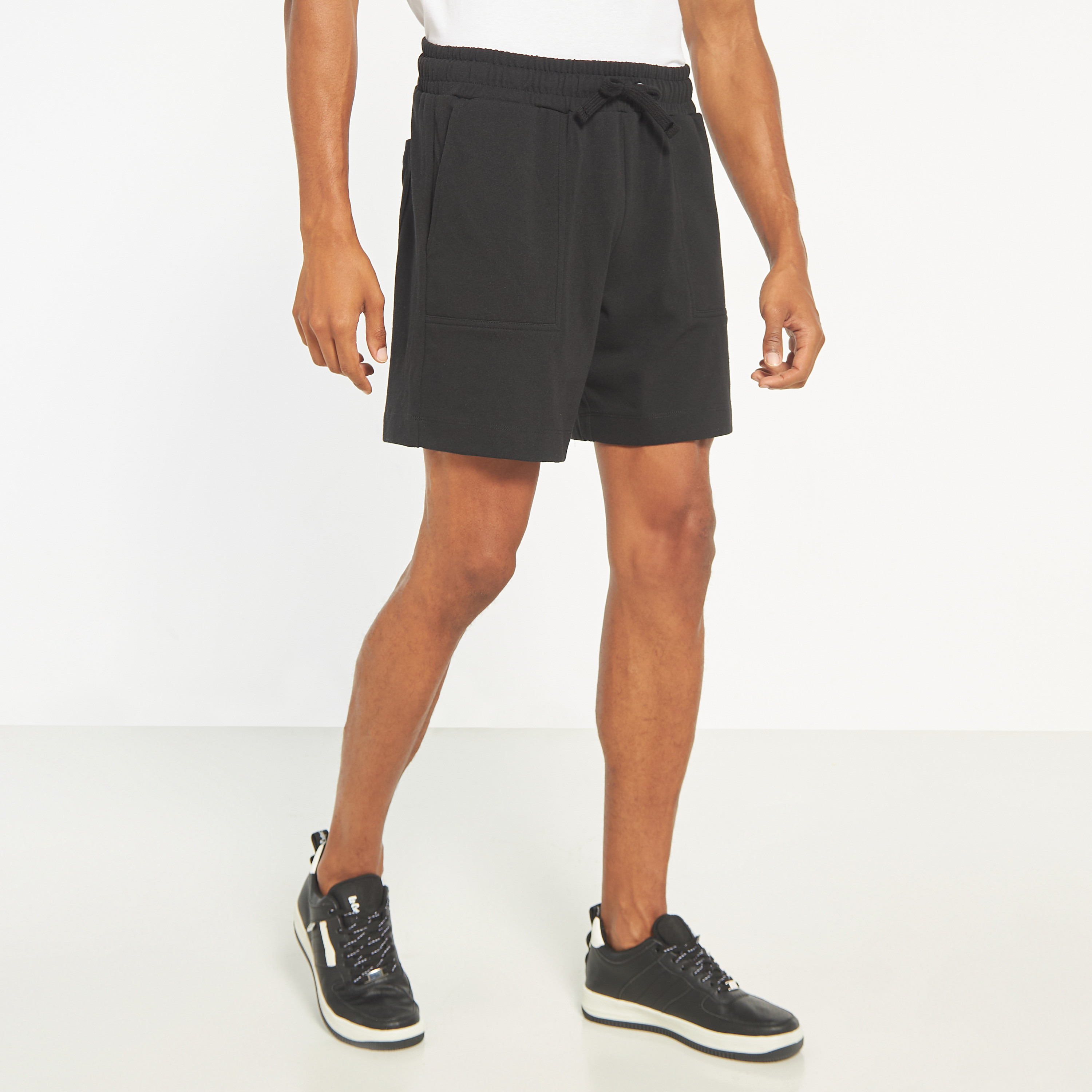Jack & Jones Logo Mid-Rise Drawstring Shorts-men-clothing-bottoms-shorts-image-1