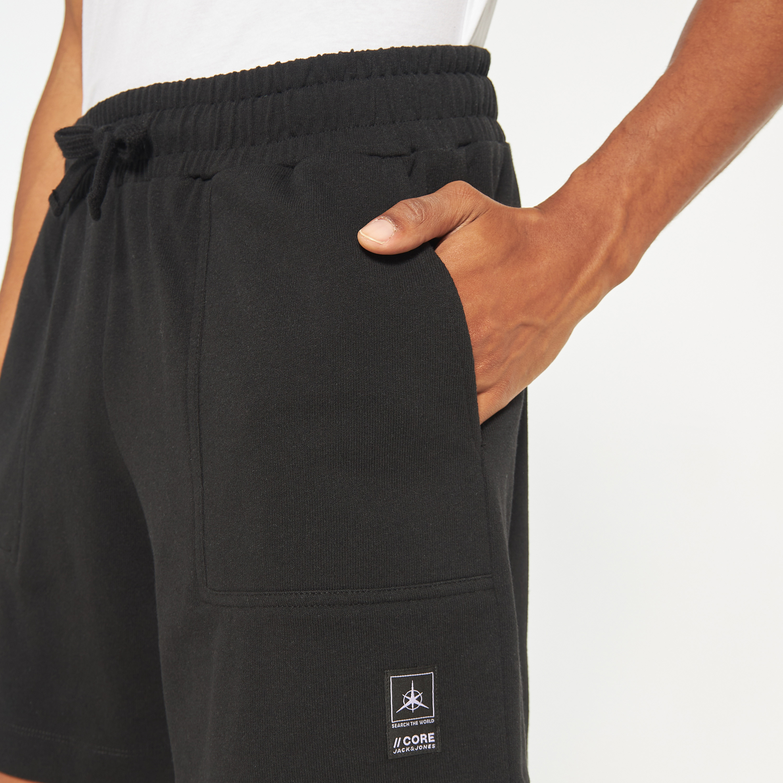 Jack & Jones Logo Mid-Rise Drawstring Shorts-men-clothing-bottoms-shorts-image-4