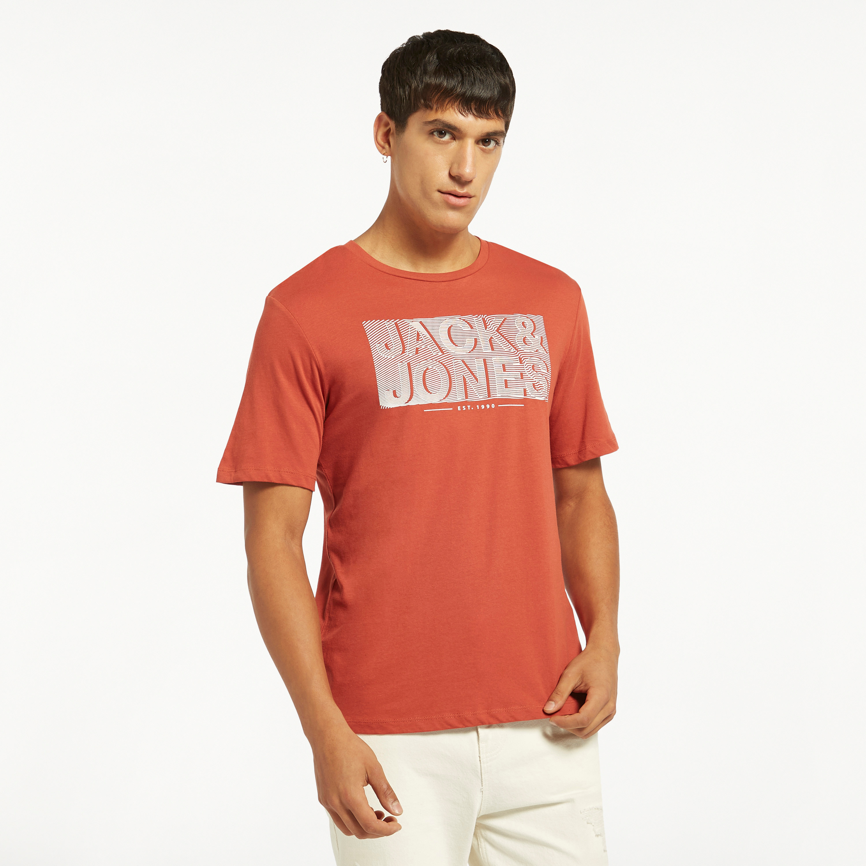 Jack & Jones Logo Crew Neck Short Sleeves T-Shirt-men-clothing-tshirtsandpolos-tshirts-image-1