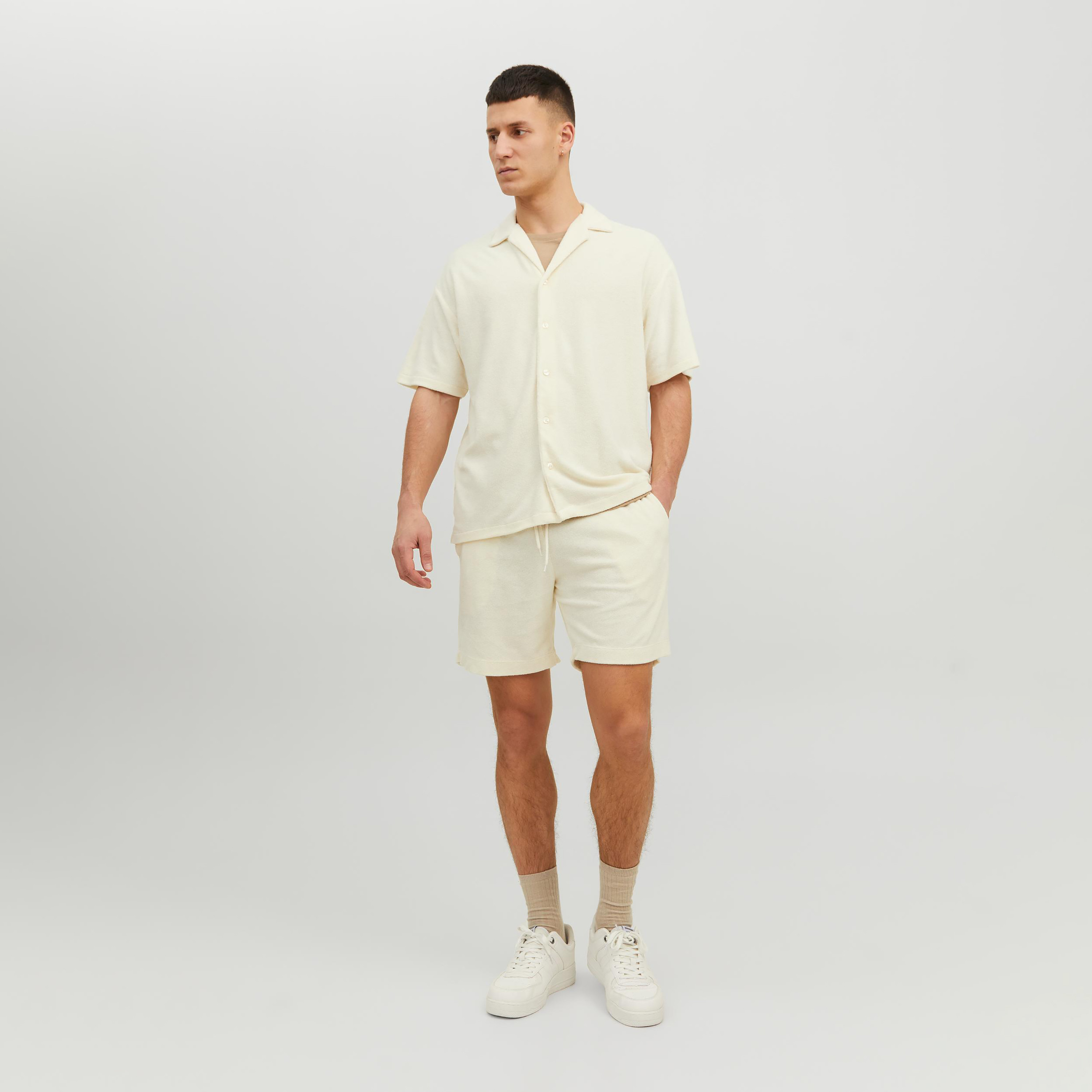 Jack & Jones Textured Cuban Collar Short Sleeves Casual Shirt-men-clothing-shirts-image-2
