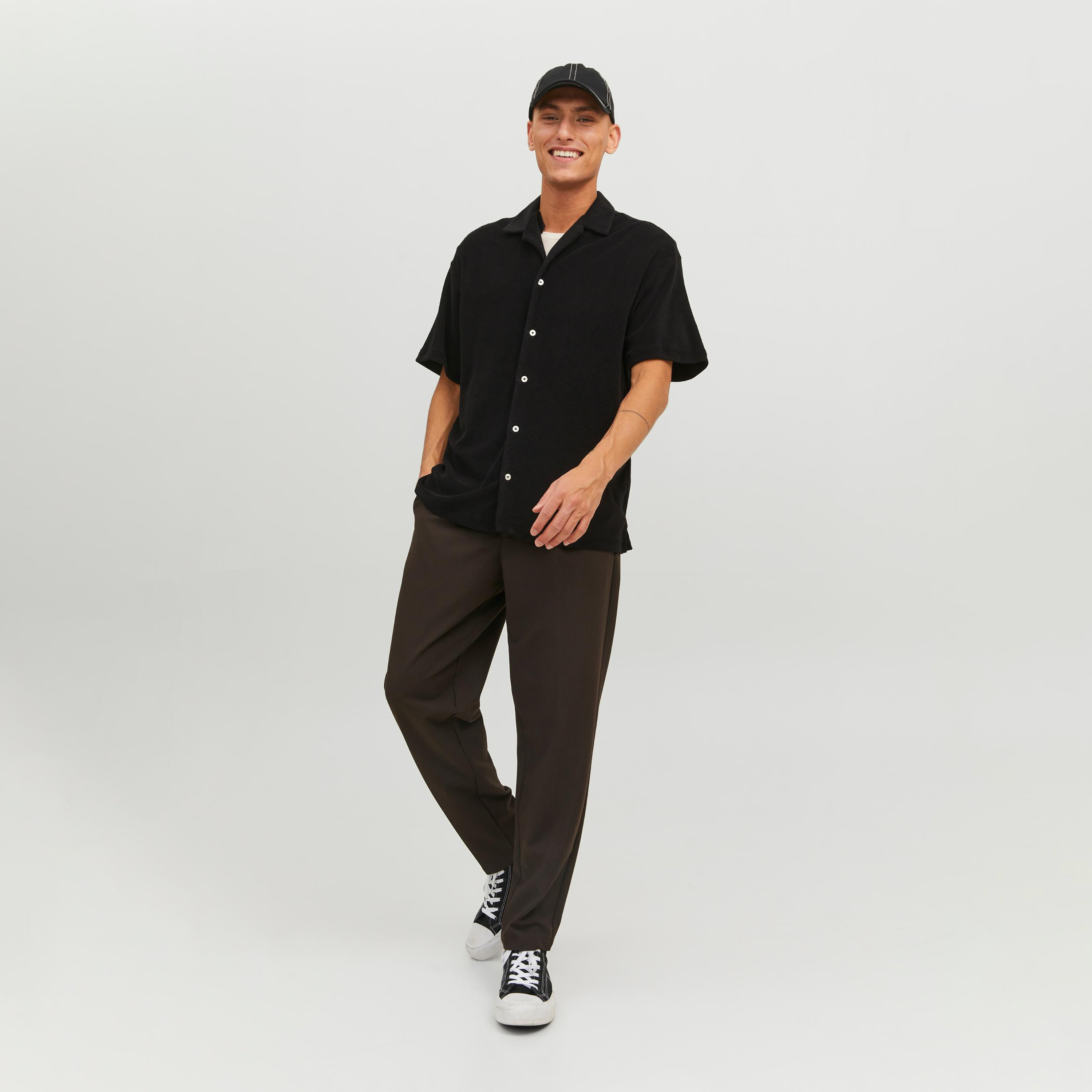 Jack & Jones Textured Cuban Collar Short Sleeves Casual Shirt-men-clothing-shirts-image-6