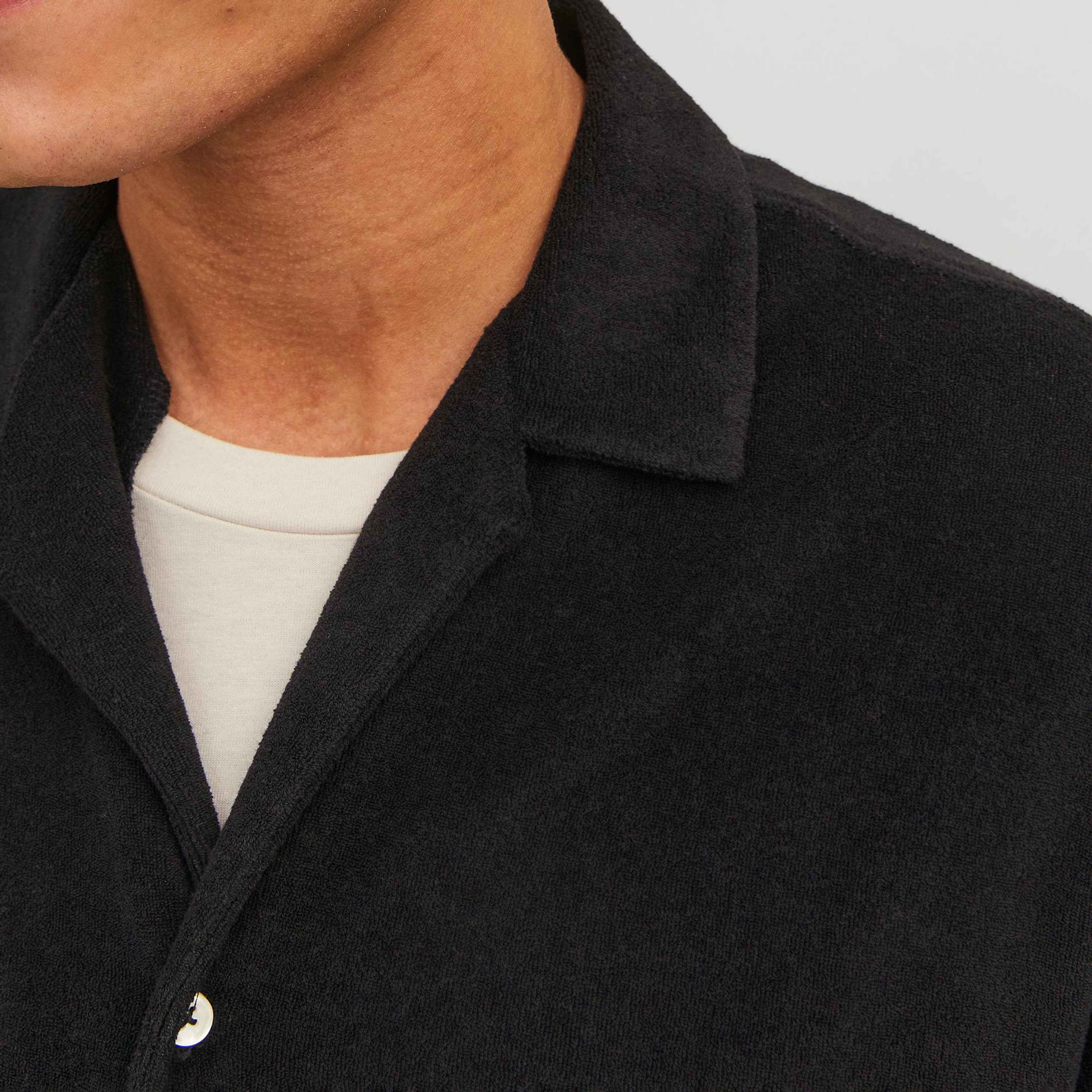 Jack & Jones Textured Cuban Collar Short Sleeves Casual Shirt-men-clothing-shirts-image-7