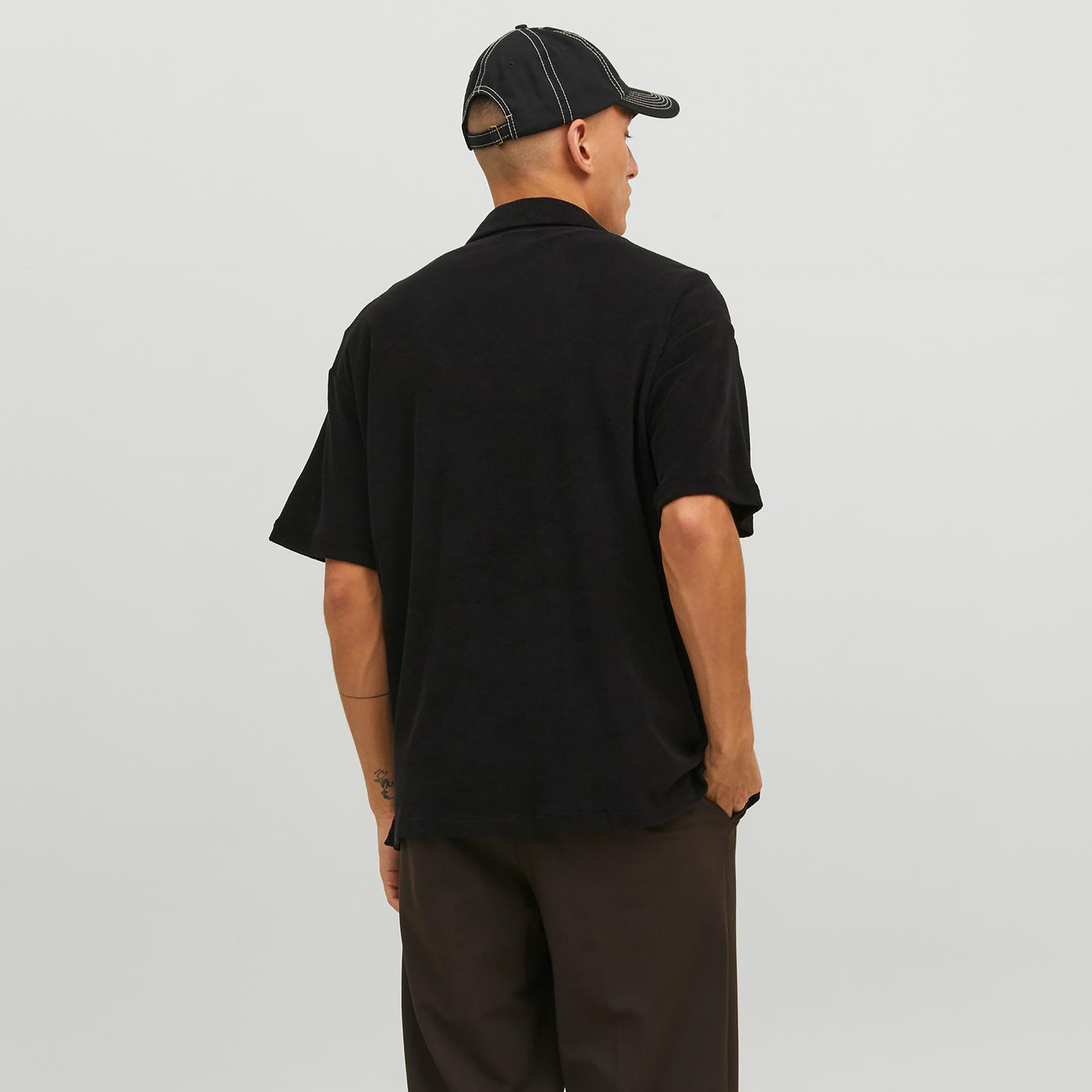 Jack & Jones Textured Cuban Collar Short Sleeves Casual Shirt-men-clothing-shirts-image-8