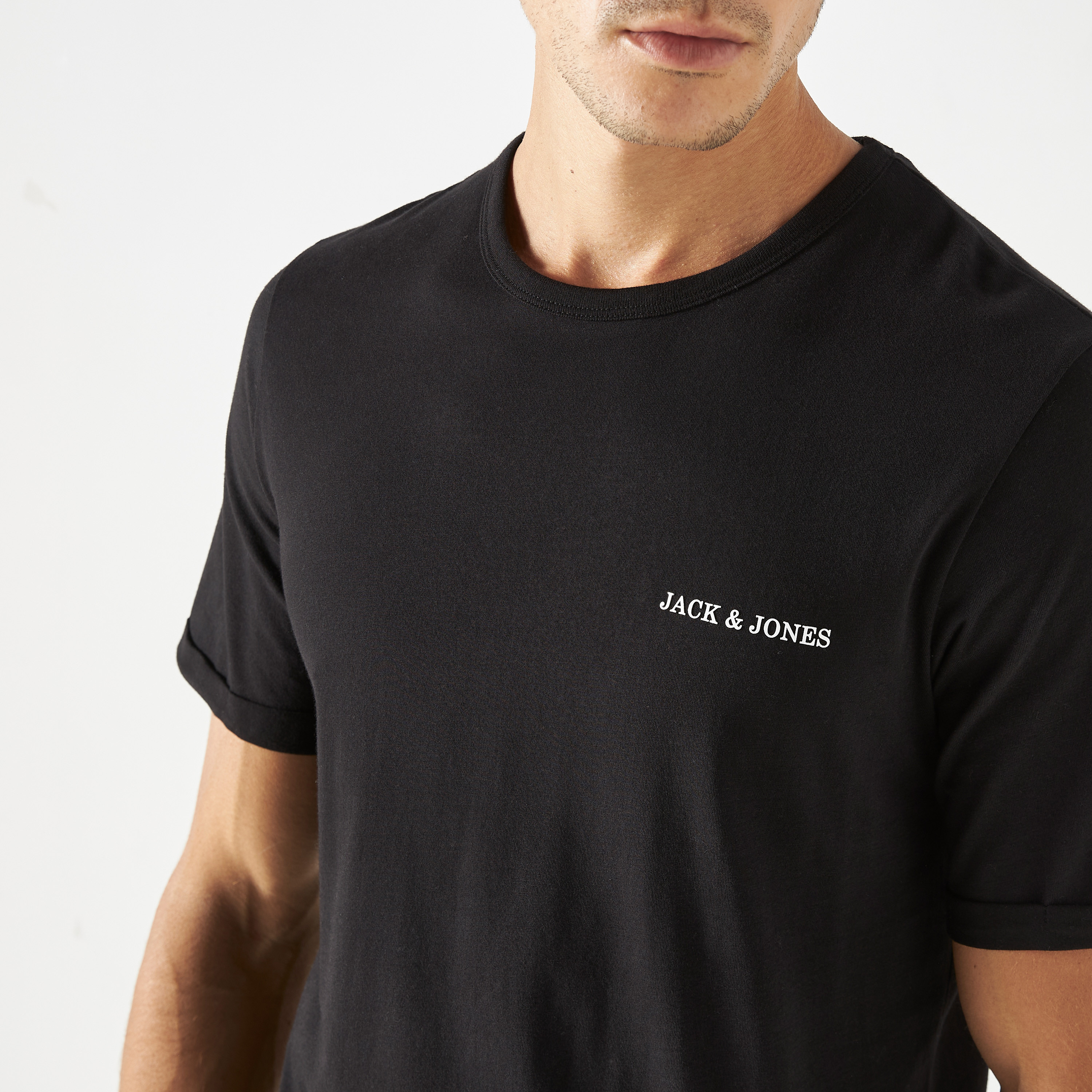 Jack & Jones Plain Crew Neck Short Sleeves T-Shirt-men-clothing-tshirtsandpolos-tshirts-image-4
