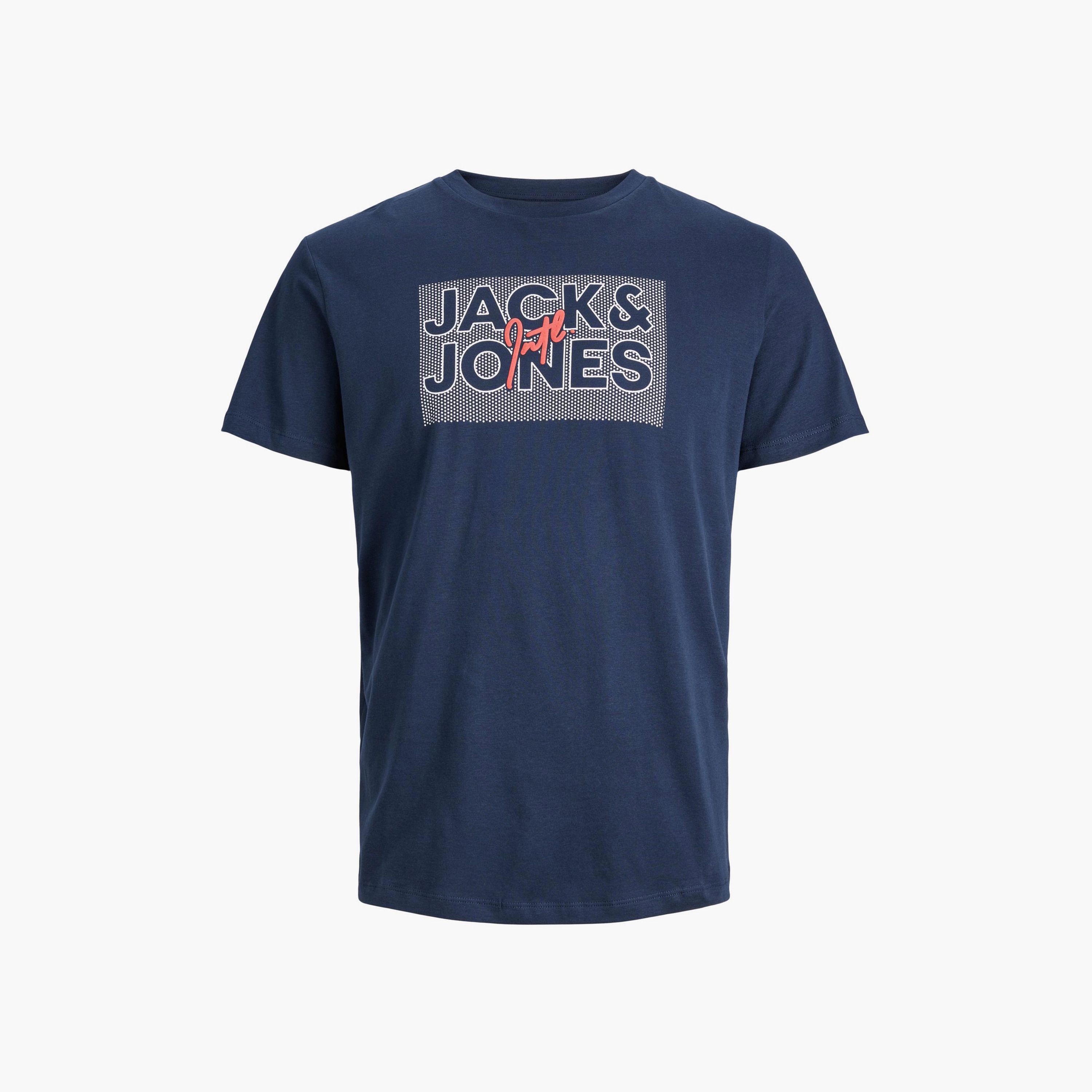 تي شيرت من جاك آند جونز بأكمام قصيرة و ياقة مستديرة -men-clothing-tshirtsandpolos-tshirts-image-1