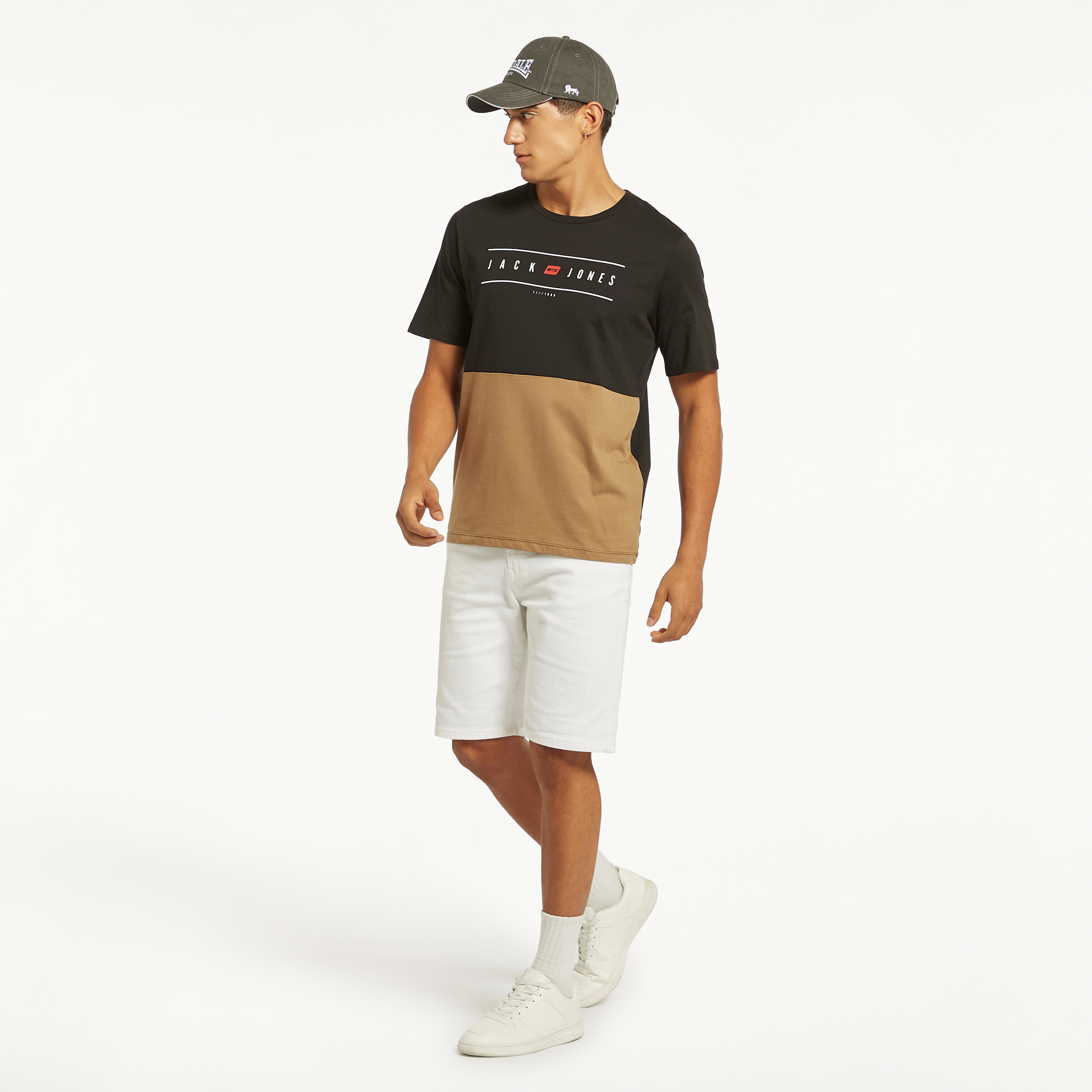 Jack & Jones Colour Block Crew Neck Short Sleeves T-Shirt-men-clothing-tshirtsandpolos-tshirts-image-1