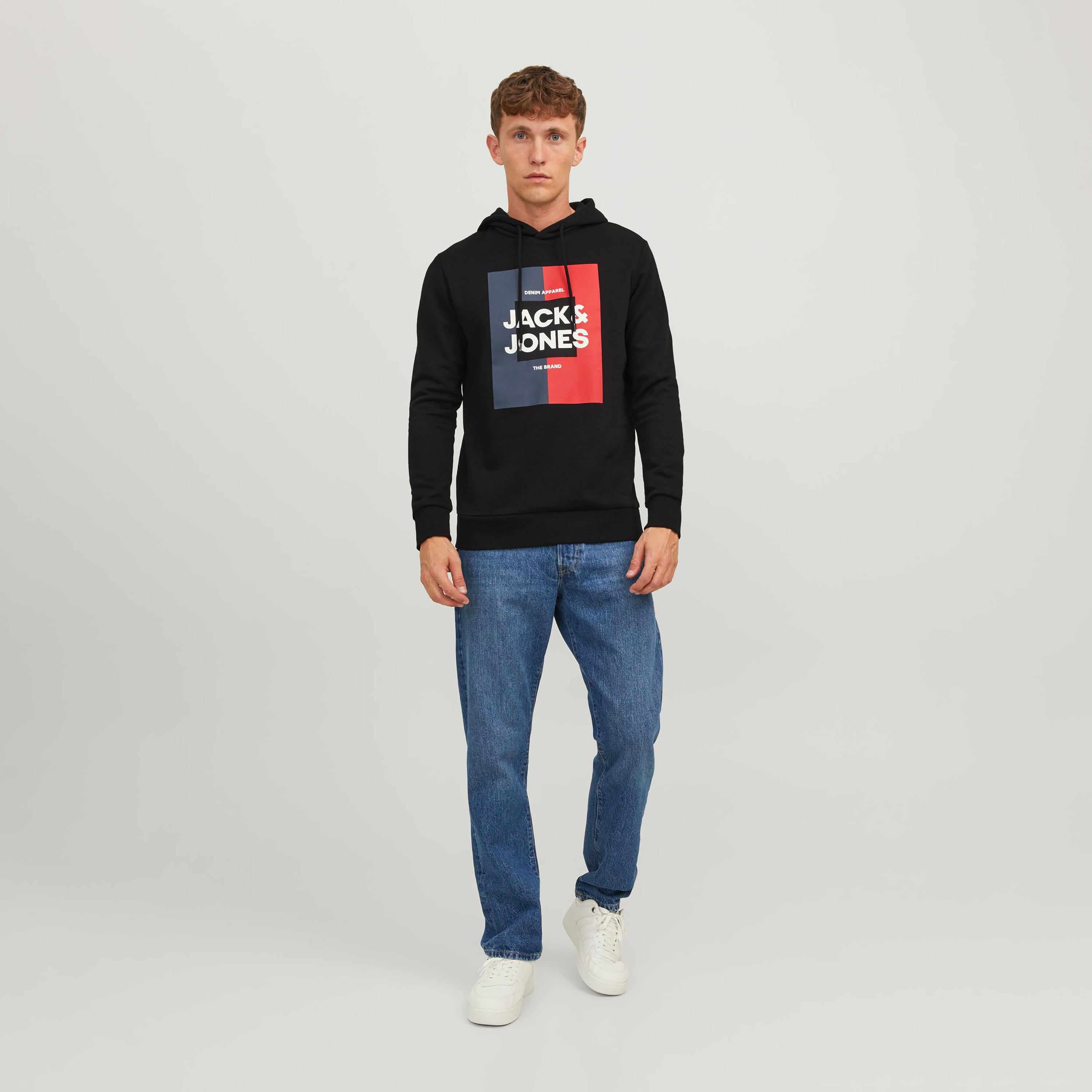  هودي جاك آند جونز مع شعار بأكمام طويلة-men-winterwear-hoodiesandsweatshirts-image-2
