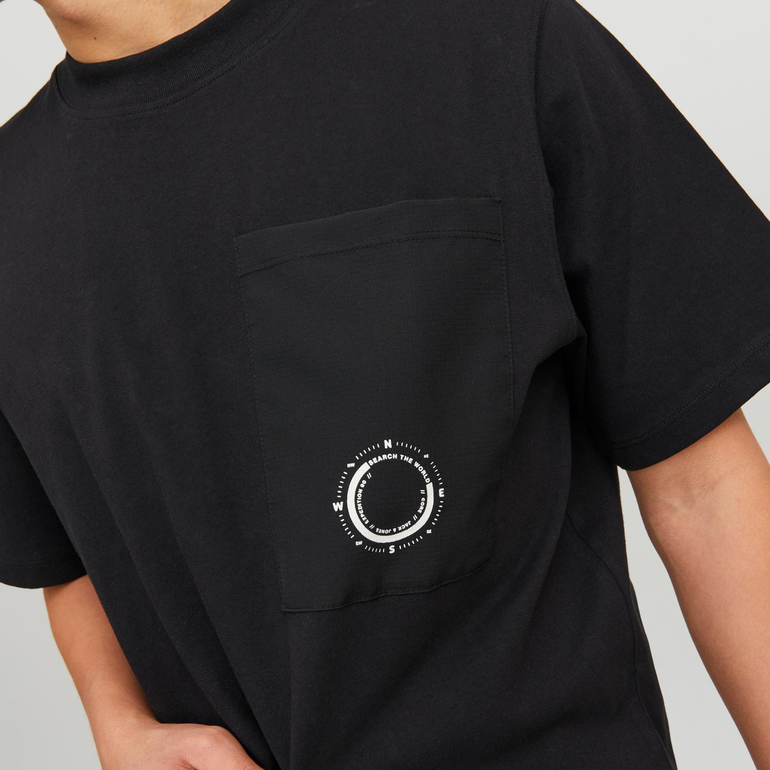Jack & Jones Round Neck Short Sleeves T-Shirt with Patch Pocket-men-clothing-tshirtsandpolos-tshirts-image-3