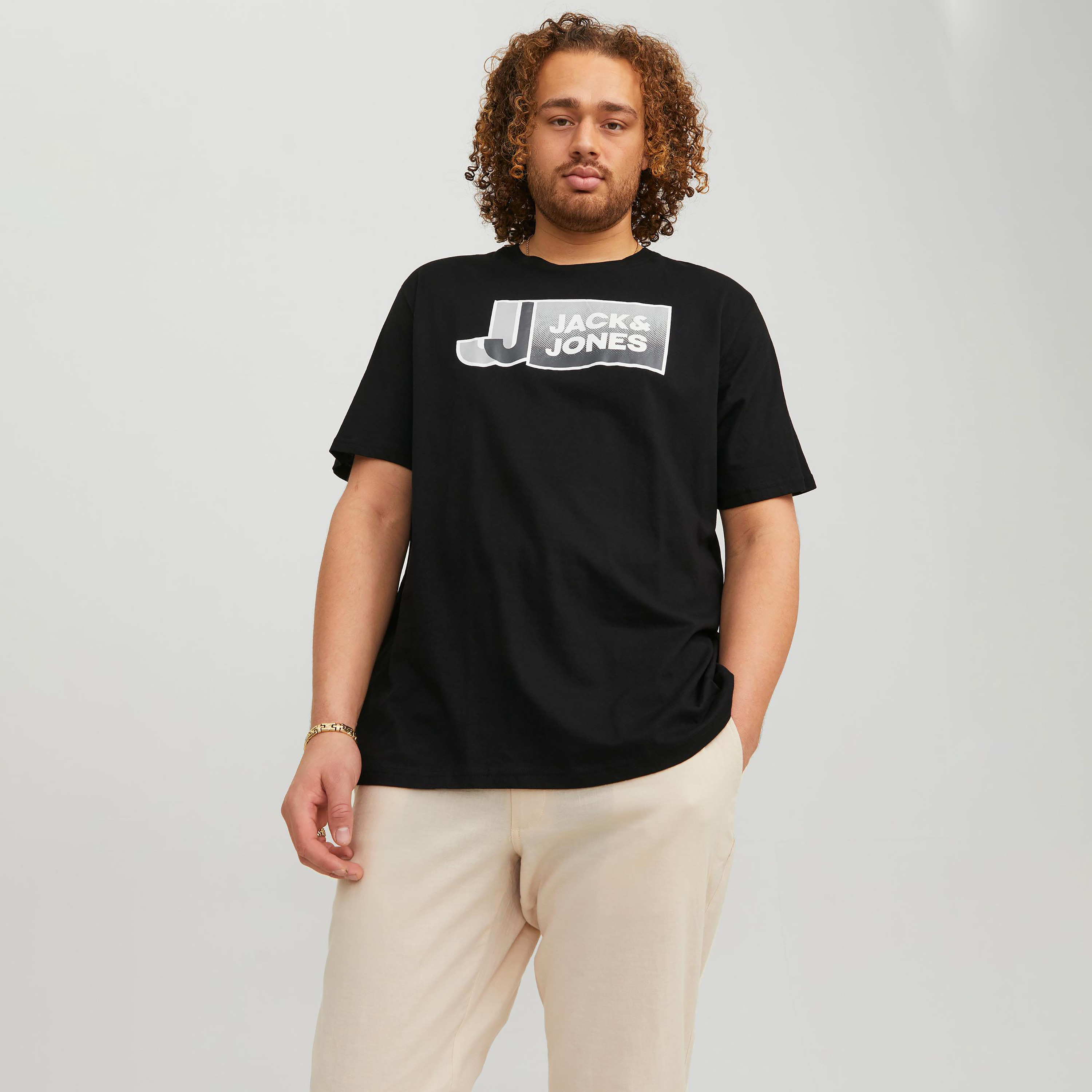 Jack & Jones Plus Size Printed Crew Neck Short Sleeves T-Shirt-men-clothing-tshirtsandpolos-tshirts-image-1
