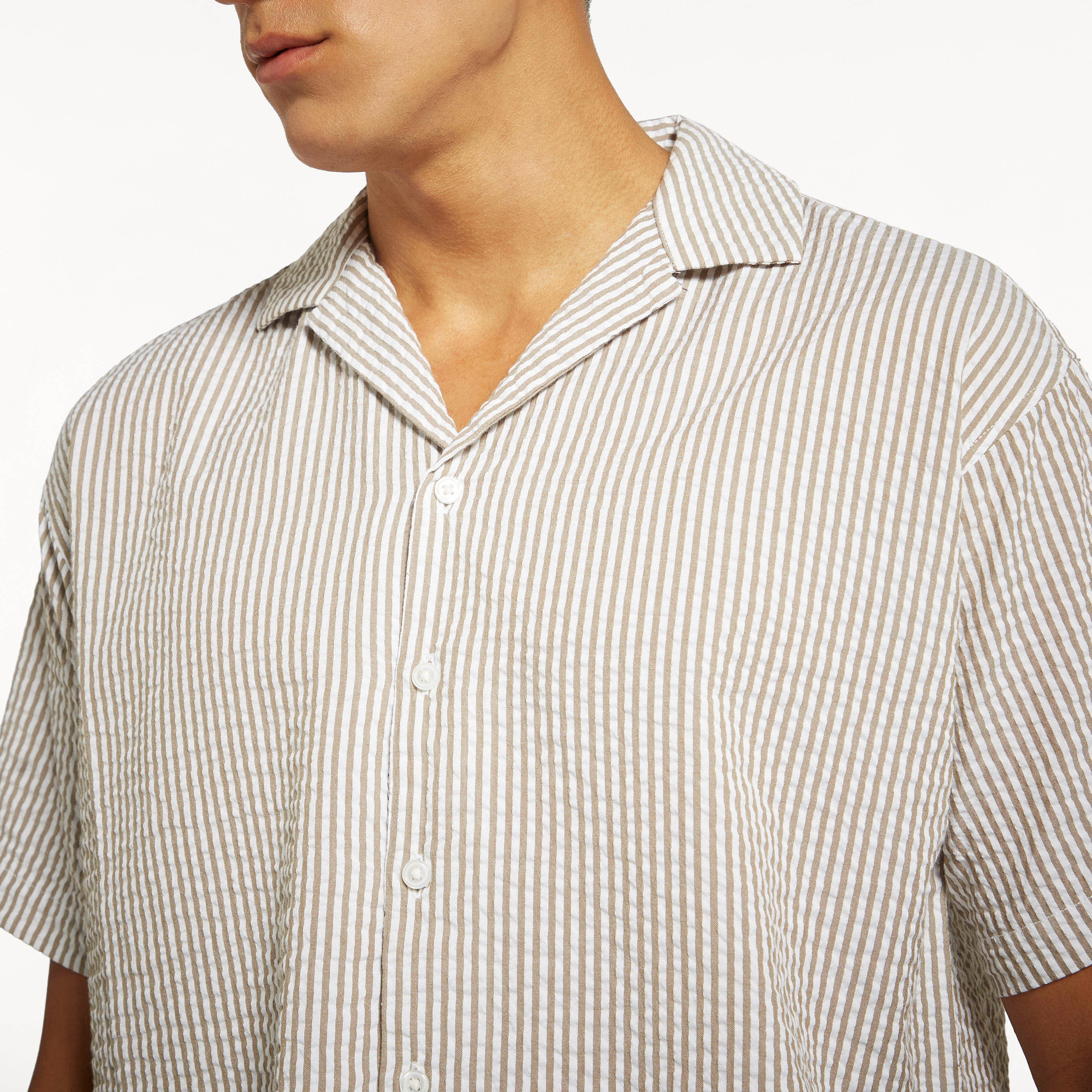 Jack & Jones Striped Cuban Collar Short Sleeves Casual Shirt-men-clothing-shirts-image-4