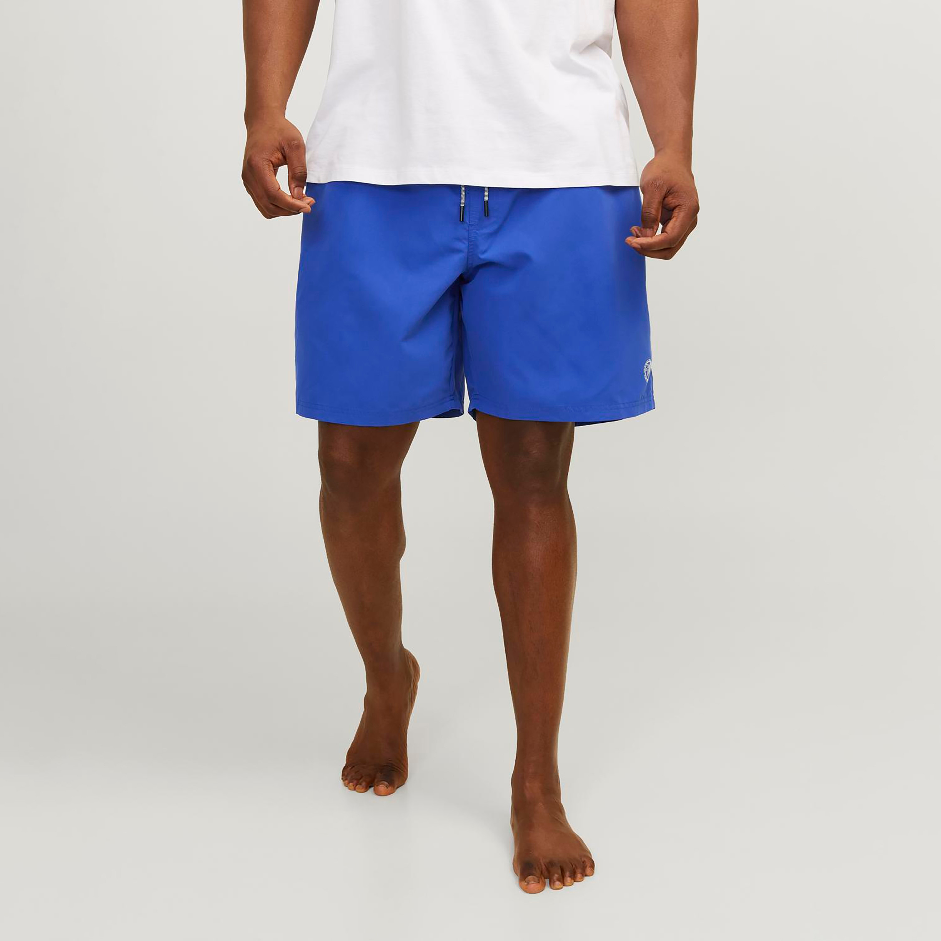 Jack & Jones Plus Size Plain Drawstring Waistband Swim Shorts-men-clothing-bottoms-shorts-image-1