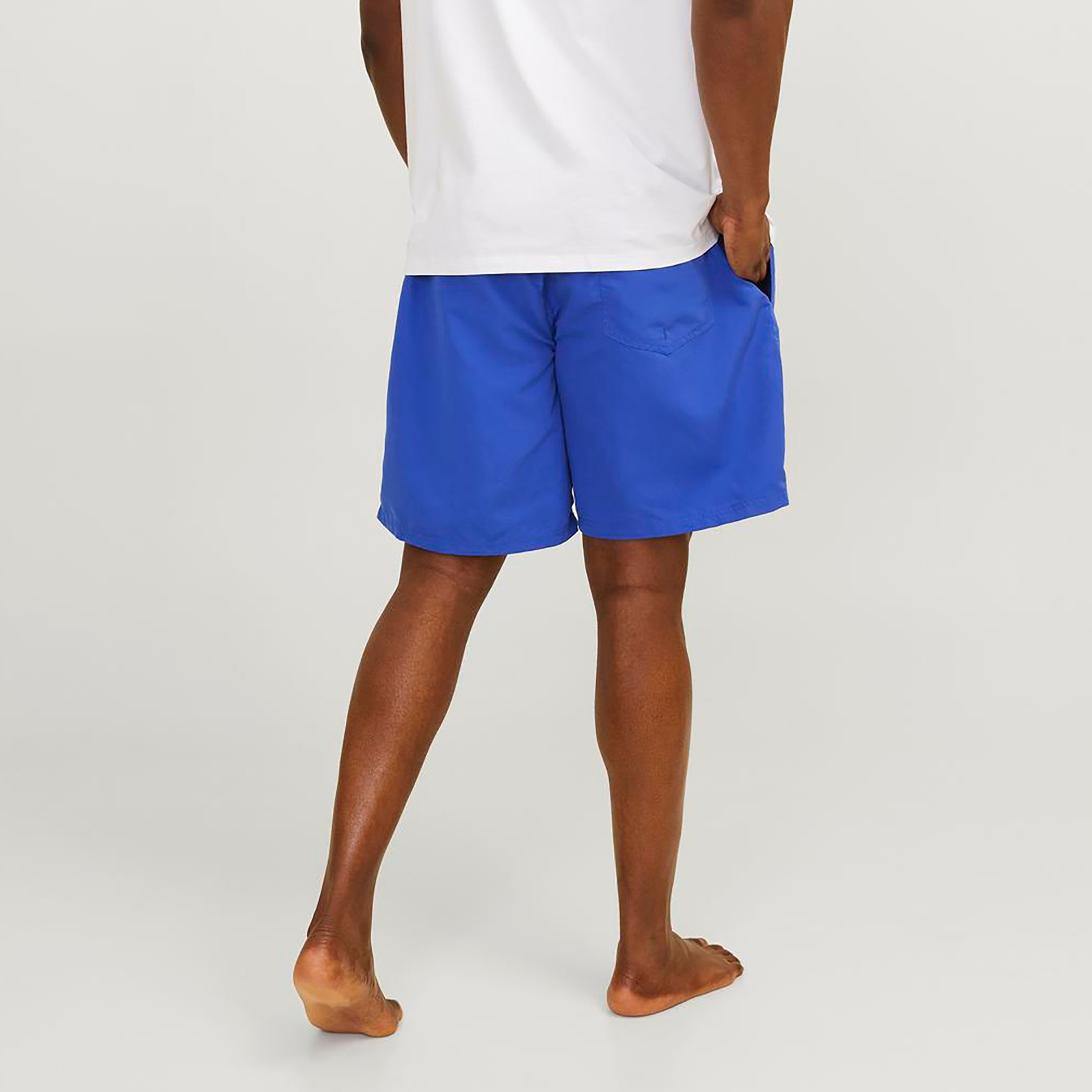 Jack & Jones Plus Size Plain Drawstring Waistband Swim Shorts-men-clothing-bottoms-shorts-image-4