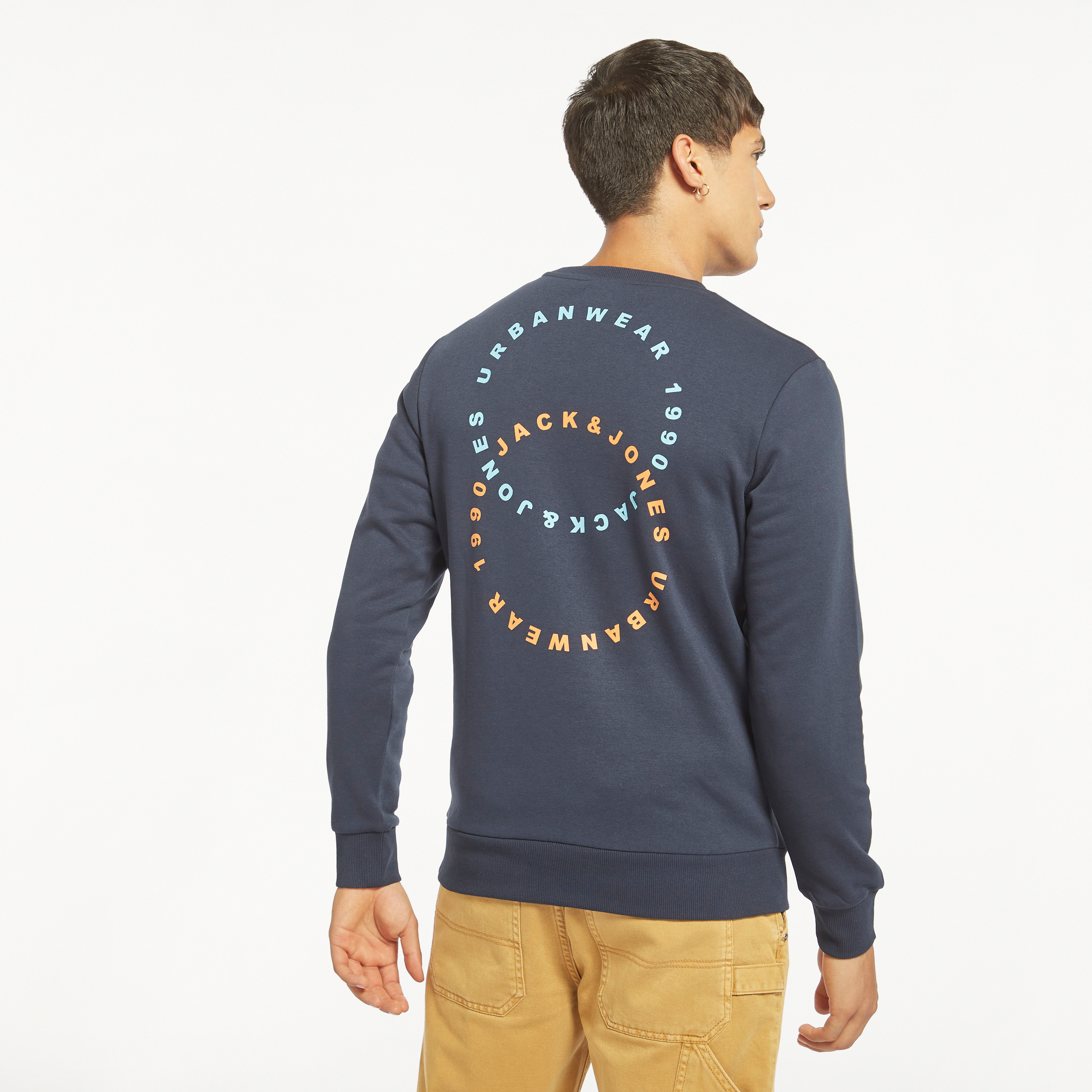 Jack & Jones Logo Crew Neck Long Sleeves Sweatshirt-men-winterwear-hoodiesandsweatshirts-image-5
