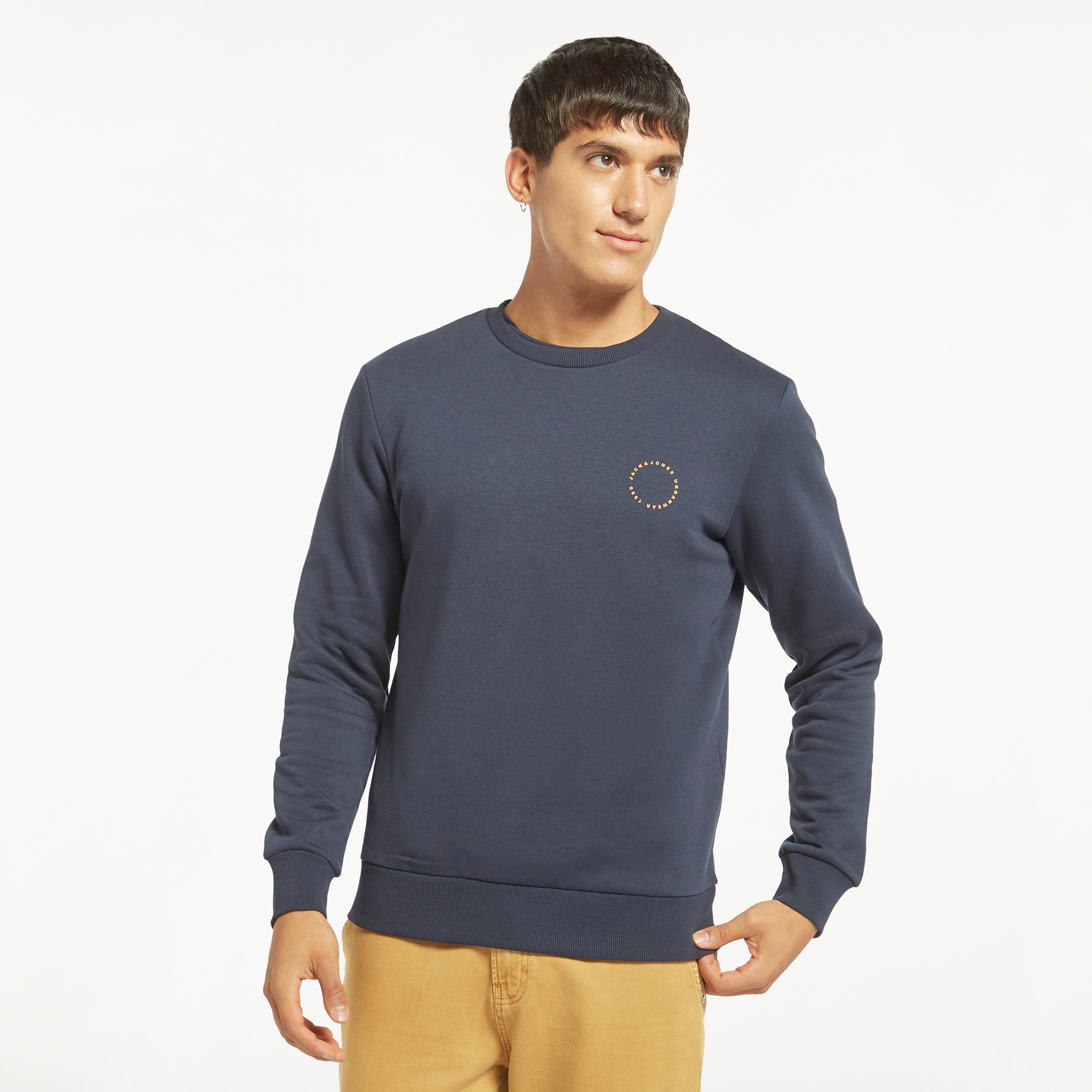 Jack & Jones Logo Crew Neck Long Sleeves Sweatshirt-men-winterwear-hoodiesandsweatshirts-image-7