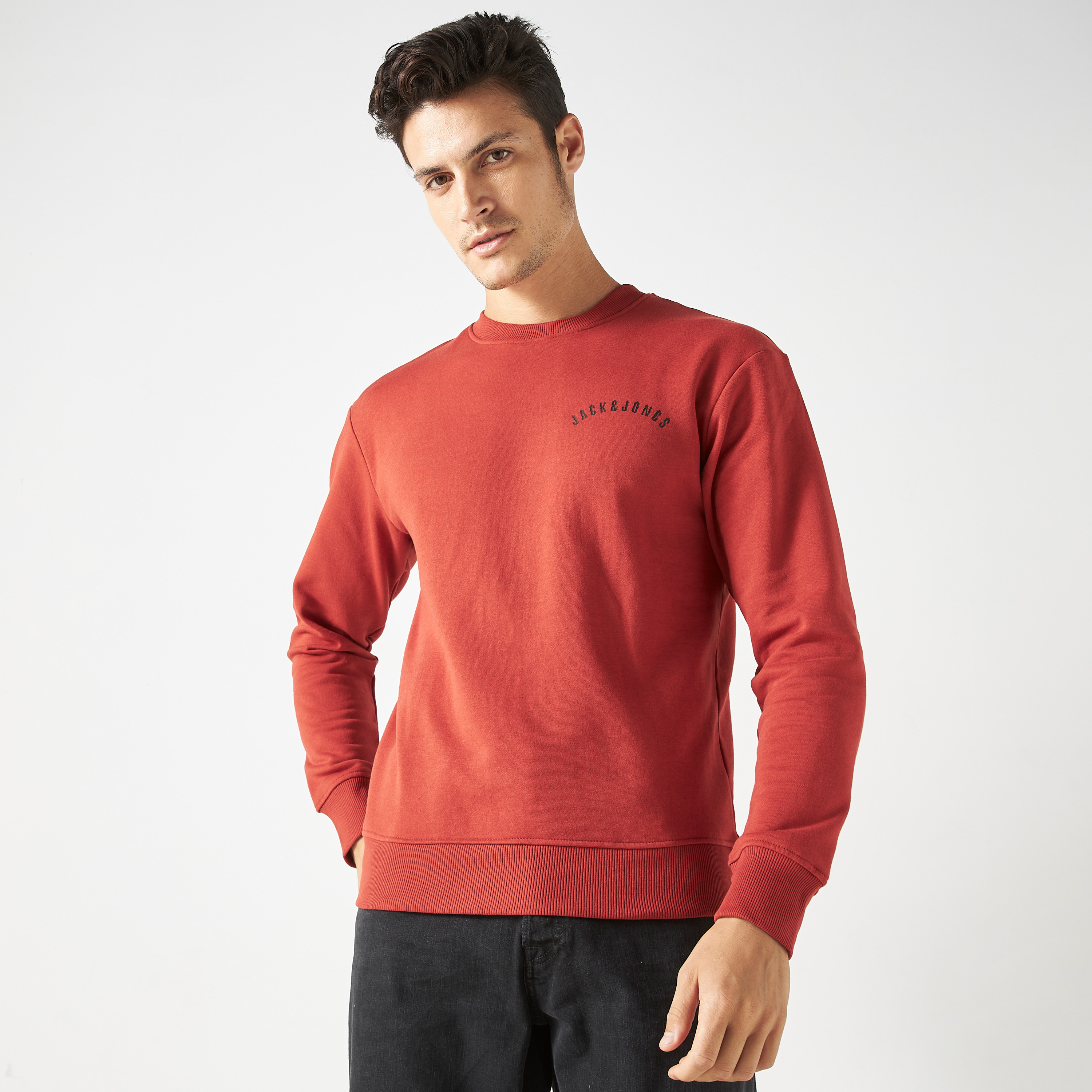 Jack & Jones Knitted Crew Neck Long Sleeves Sweatshirt-men-winterwear-hoodiesandsweatshirts-image-5