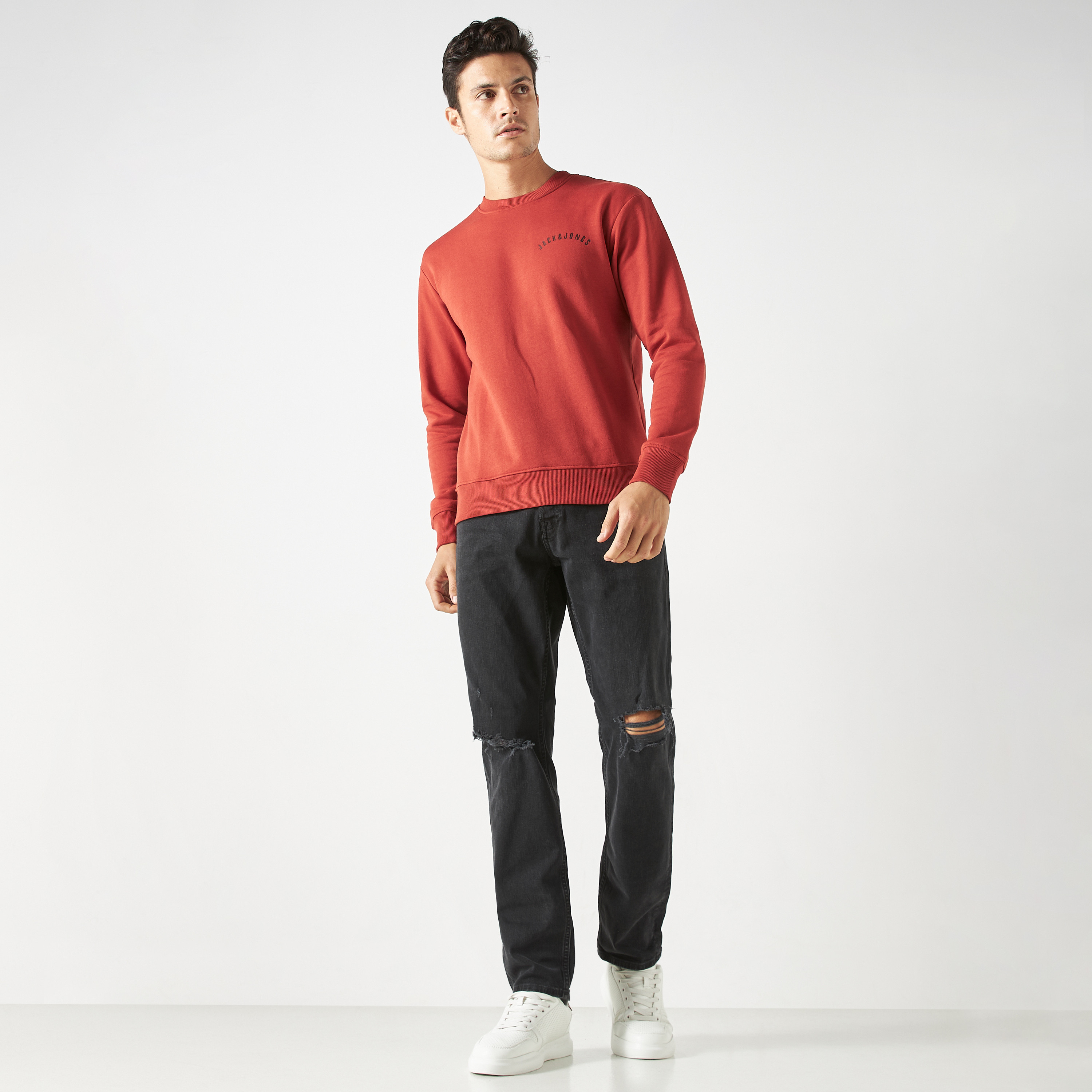 Jack & Jones Knitted Crew Neck Long Sleeves Sweatshirt-men-winterwear-hoodiesandsweatshirts-image-6