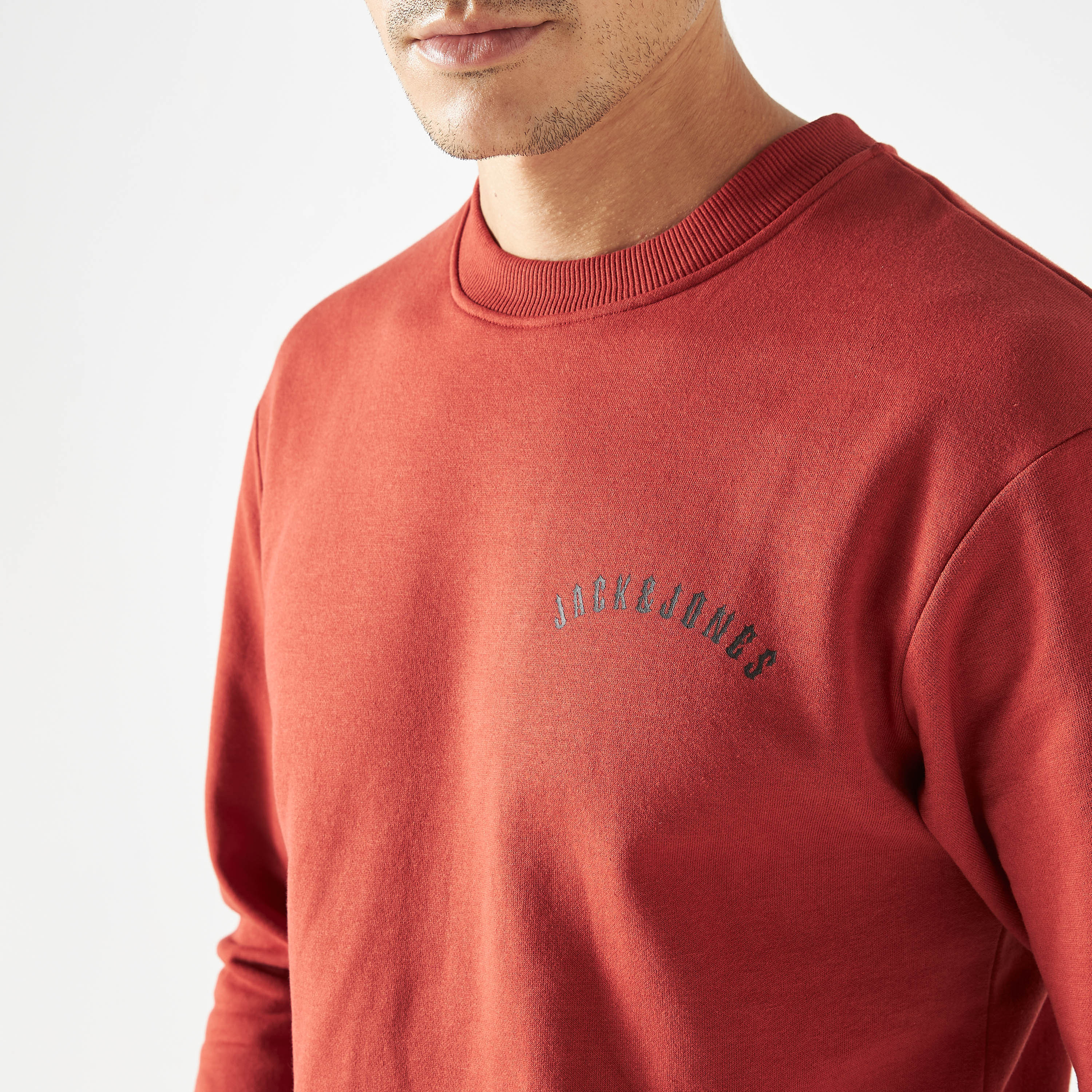 Jack & Jones Knitted Crew Neck Long Sleeves Sweatshirt-men-winterwear-hoodiesandsweatshirts-image-8