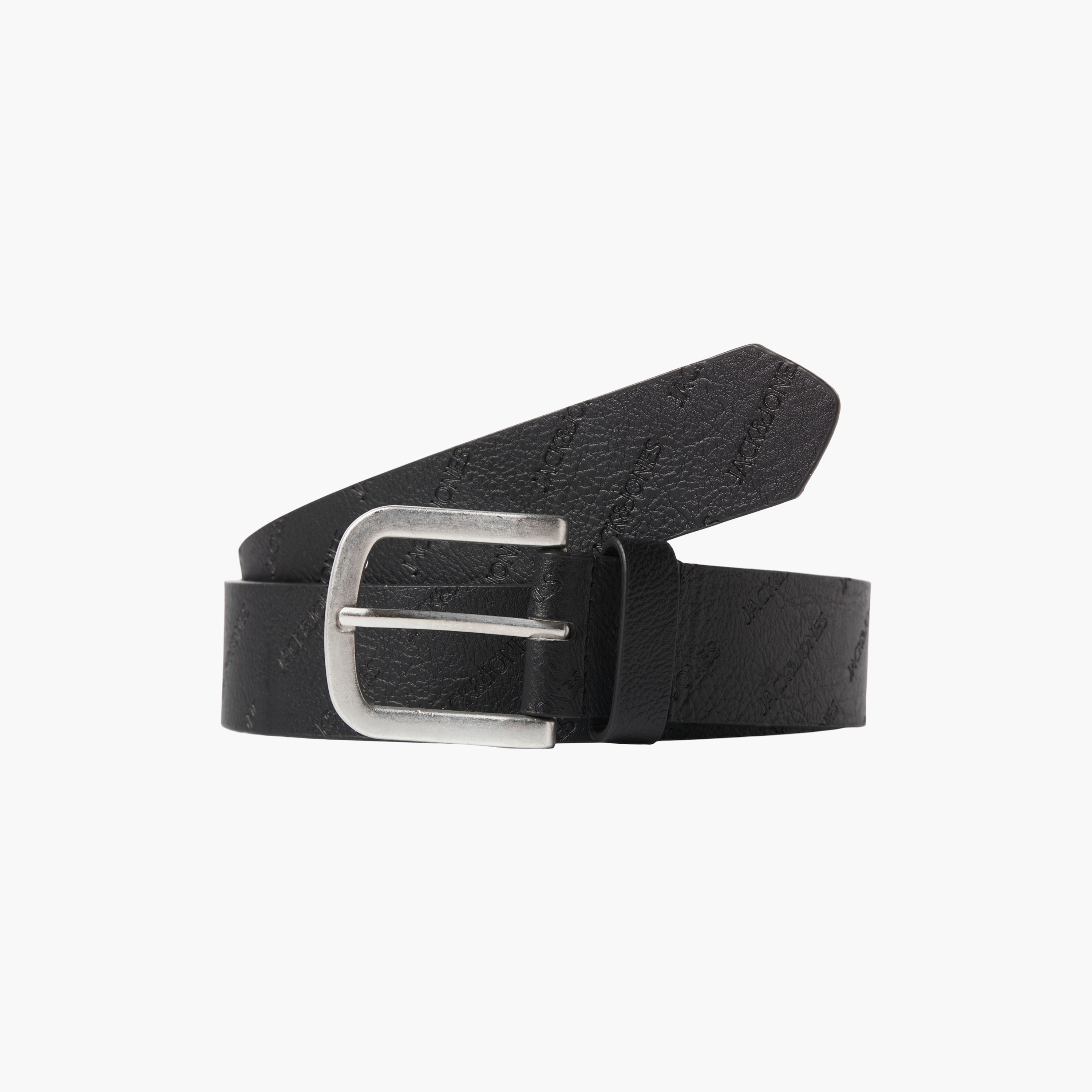 Jack & Jones Logo Embossed Belt with Pink Buckle-men-beltsandwallets-belts-image-1
