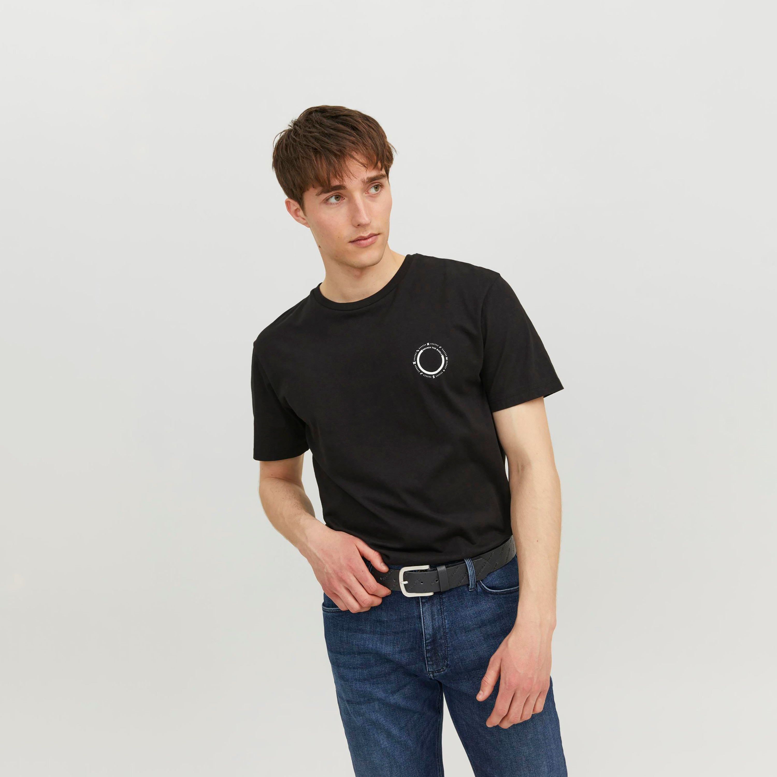 Jack & Jones Logo Embossed Belt with Pink Buckle-men-beltsandwallets-belts-image-2