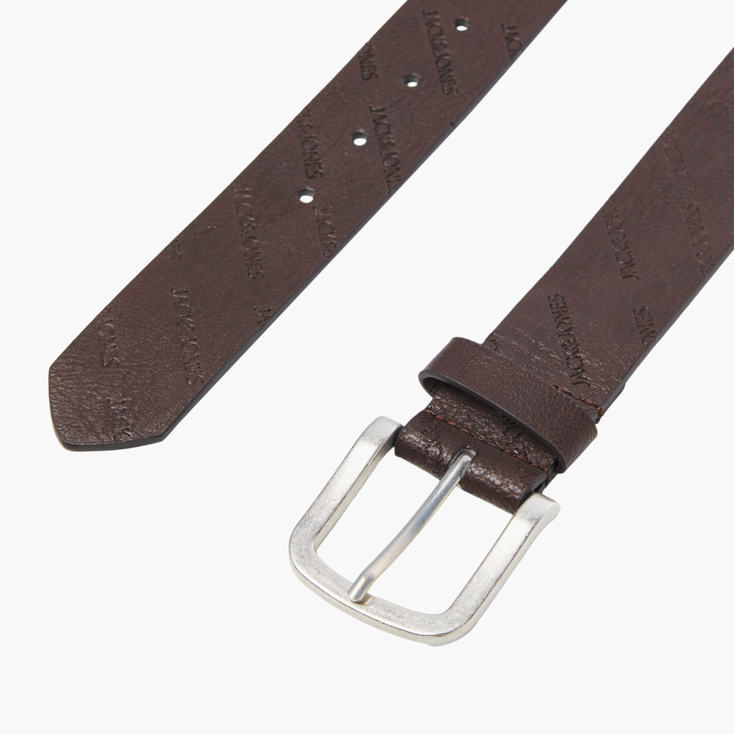 Jack & Jones Logo Embossed Belt with Pink Buckle-men-beltsandwallets-belts-image-8