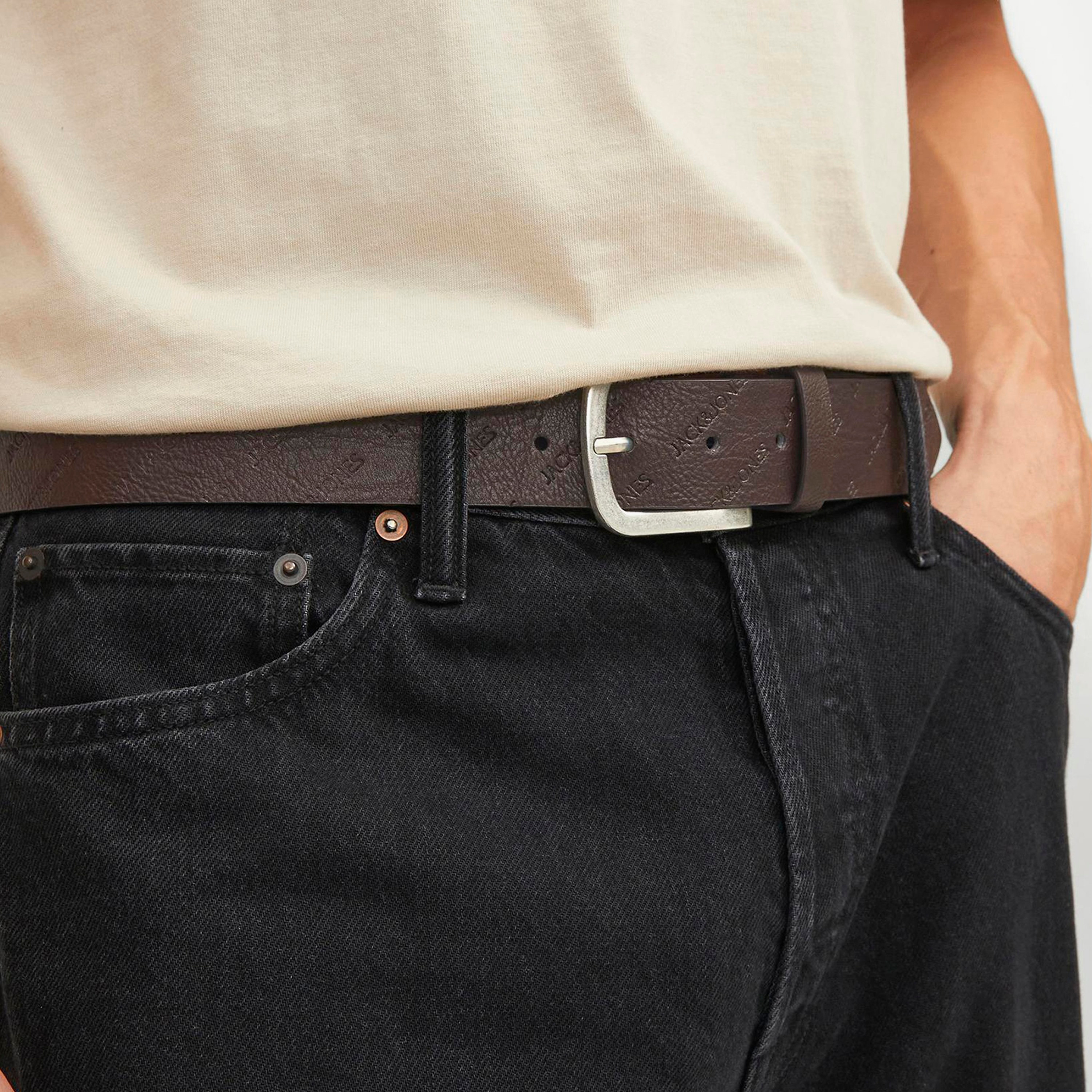 Jack & Jones Logo Embossed Belt with Pink Buckle-men-beltsandwallets-belts-image-10