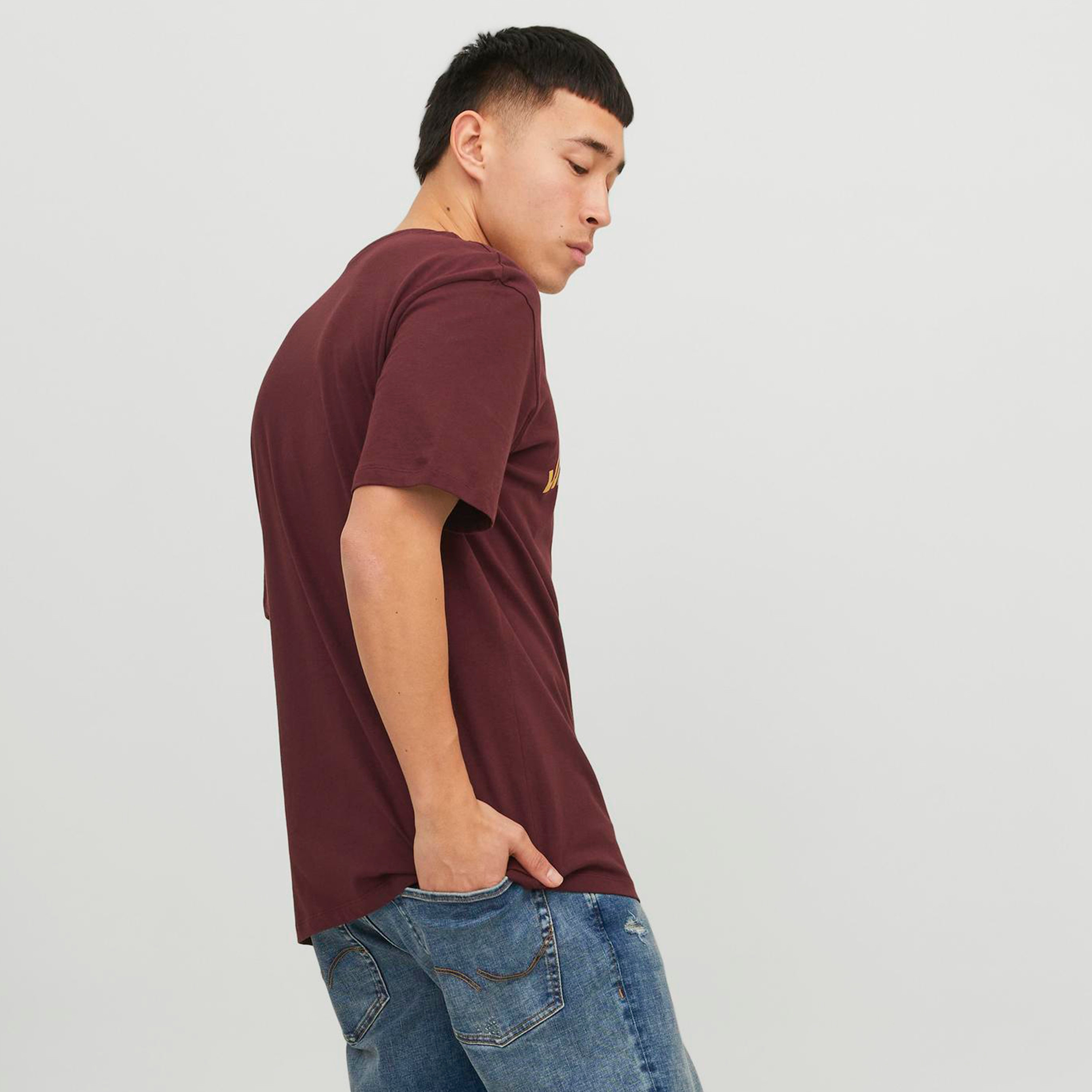 تيشيرت بأكمام قصيرة وياقة دائرية وشعار من جاك آند جونز-men-clothing-tshirtsandpolos-tshirts-image-12