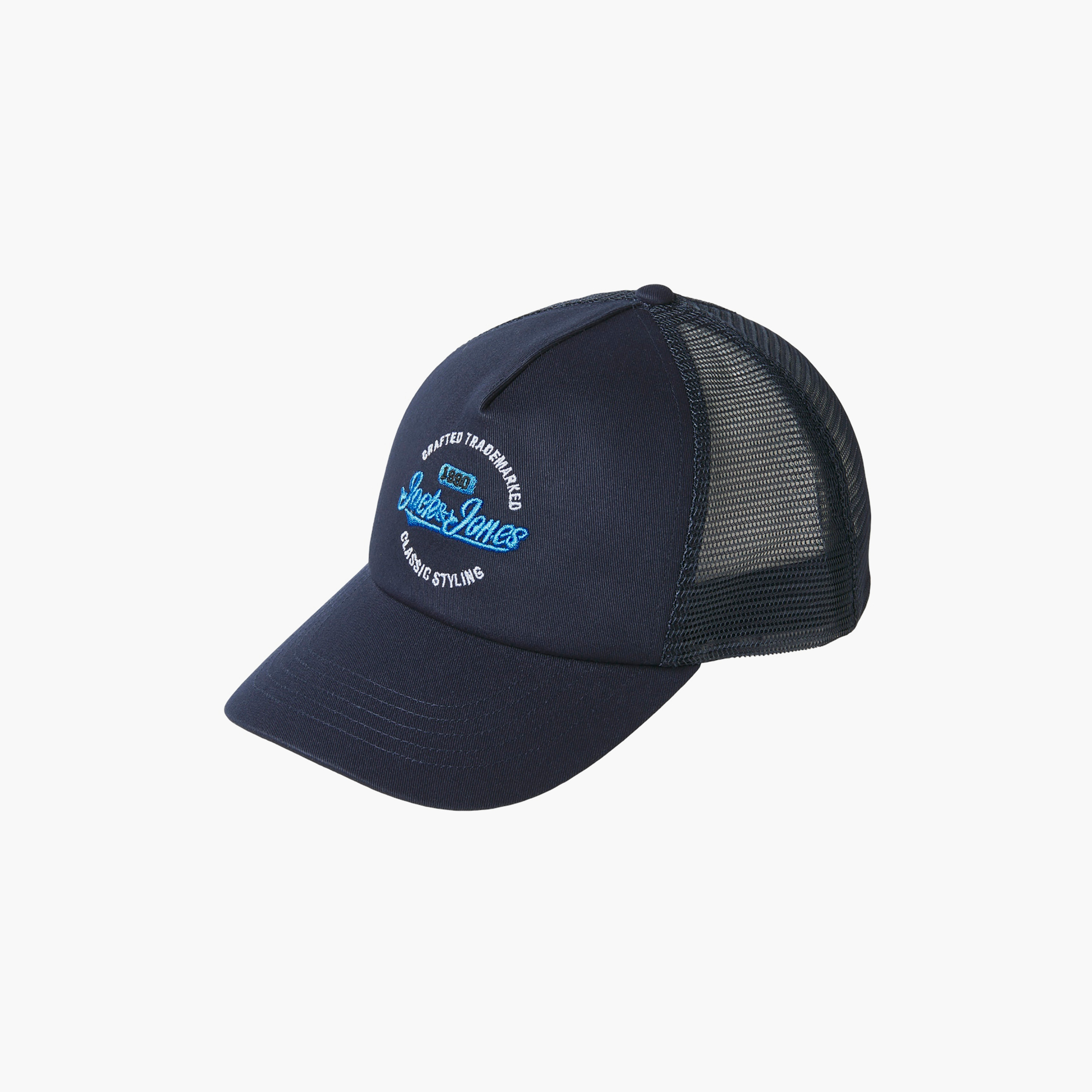 Jack & Jones Embroidered Logo Back Buckle Snap Men's Trucker Cap-men-caps-image-1