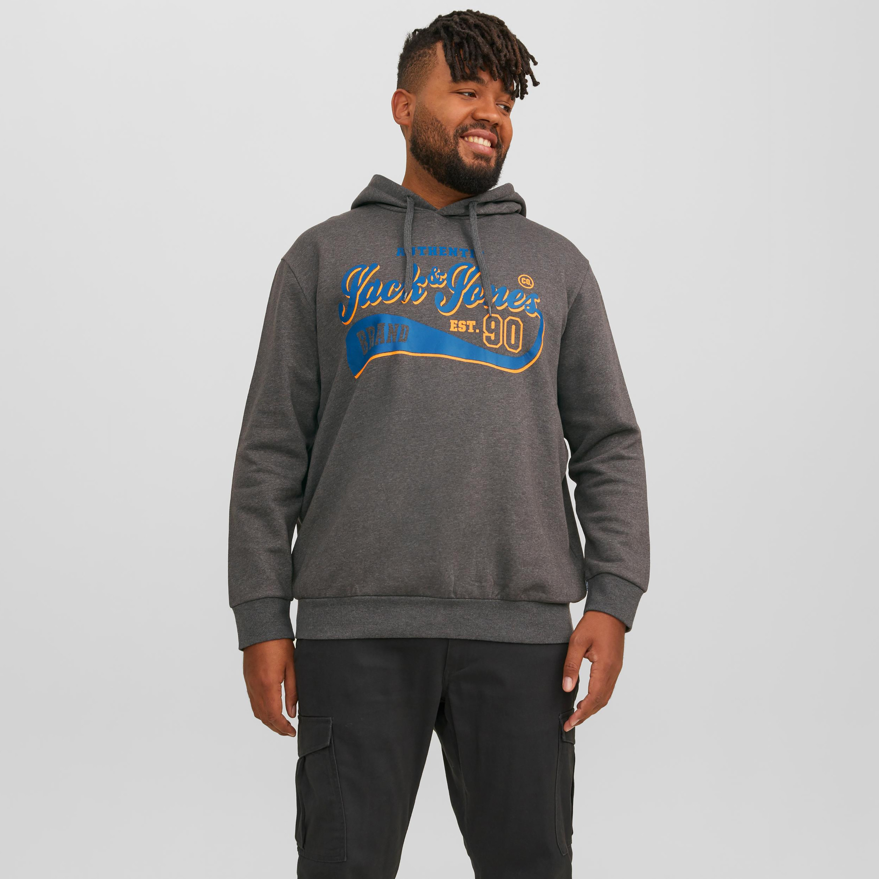 Jack & Jones Plus Size Logo Long Sleeves Hoodie-men-winterwear-hoodiesandsweatshirts-image-1