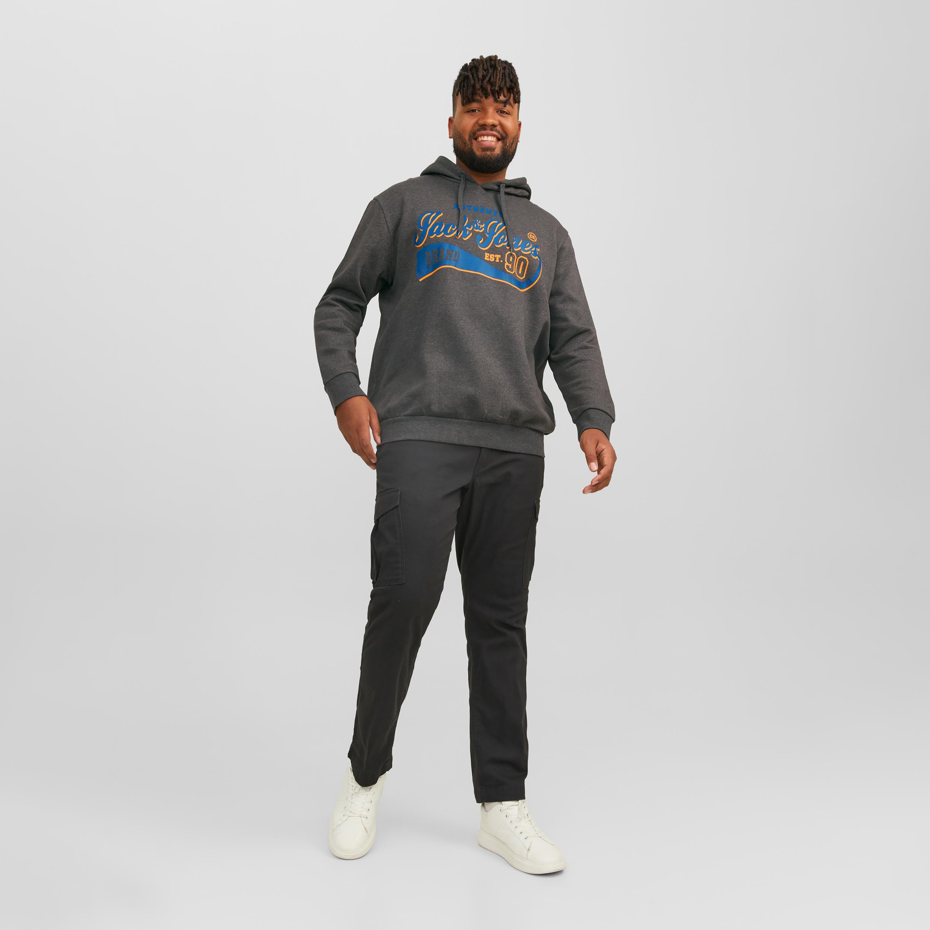 Jack & Jones Plus Size Logo Long Sleeves Hoodie-men-winterwear-hoodiesandsweatshirts-image-2