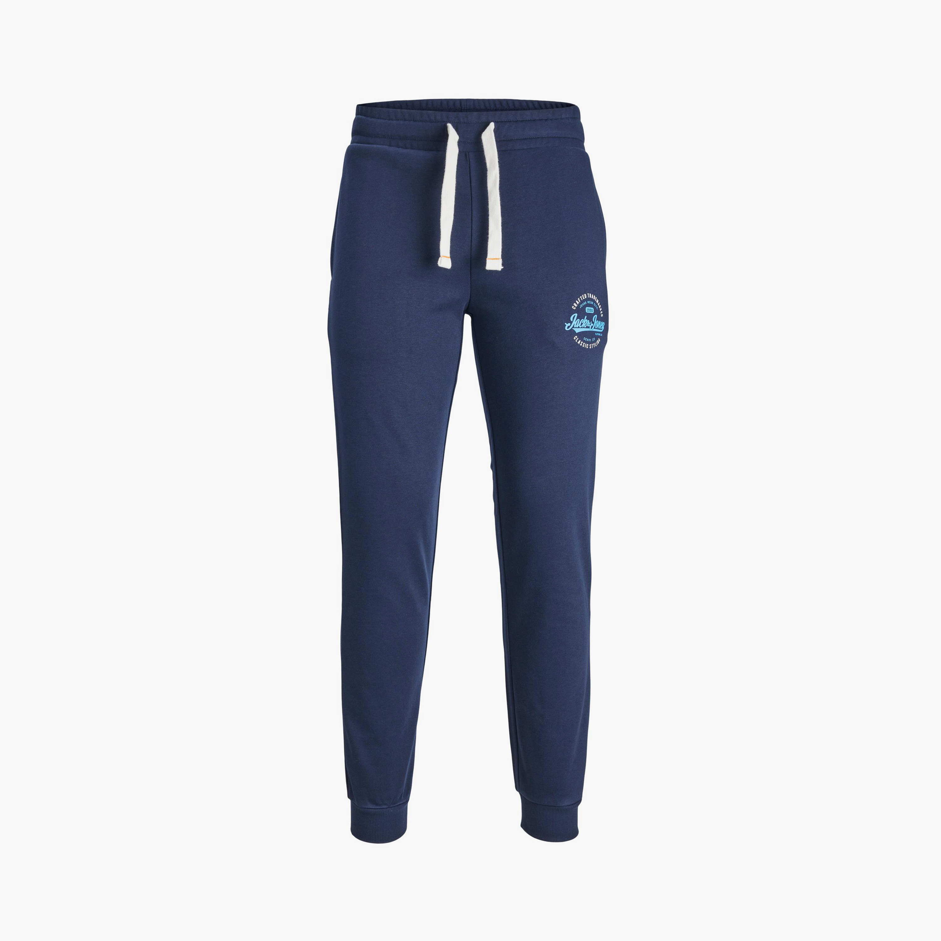 Jack & Jones Plus Size Logo Mid-Rise Drawstring Joggers-men-clothing-bottoms-joggers-image-1