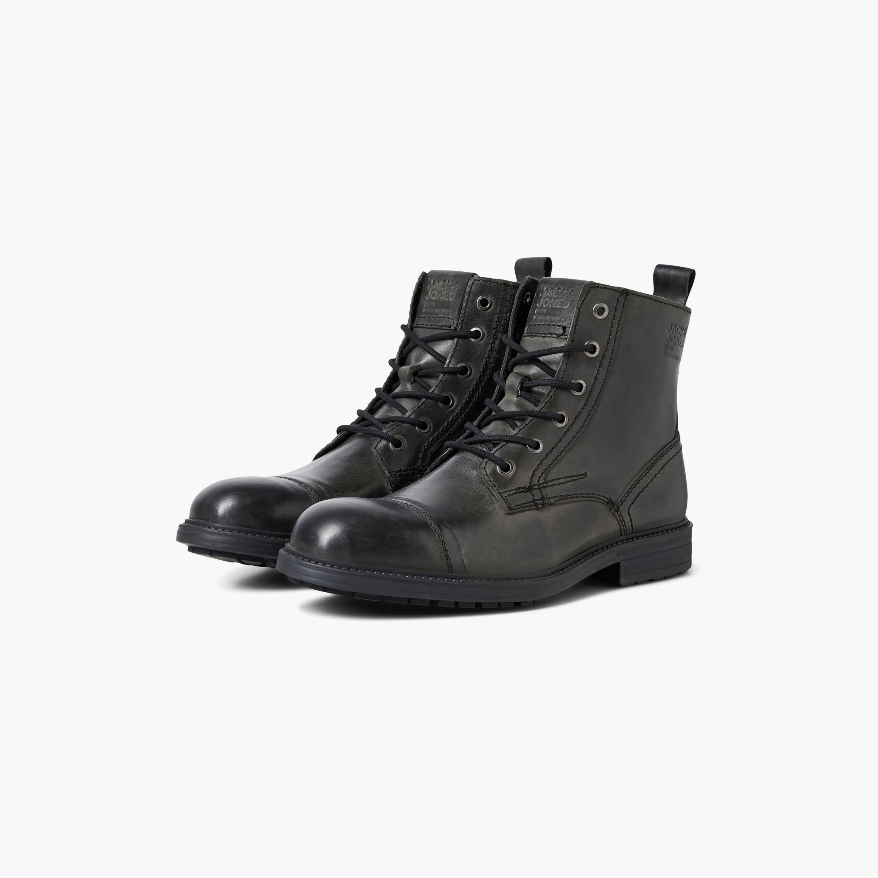 Jack & Jones Men's Jfwhoward Leather Ankle Boots | 12237617-men-shoes-boots-image-1
