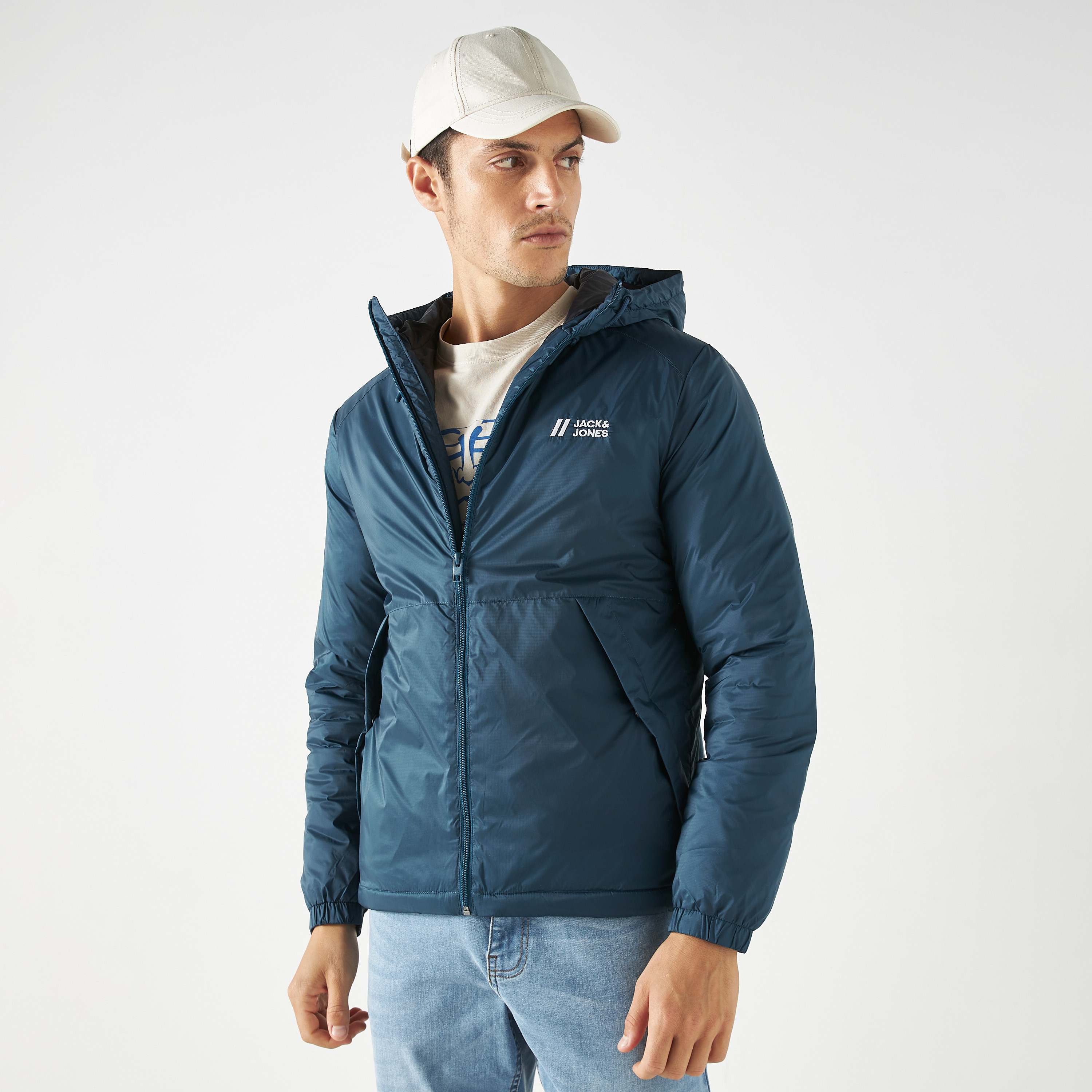Jack & Jones Plain Hooded Padded Jacket-men-clothing-jacketsandblazers-jackets-image-1