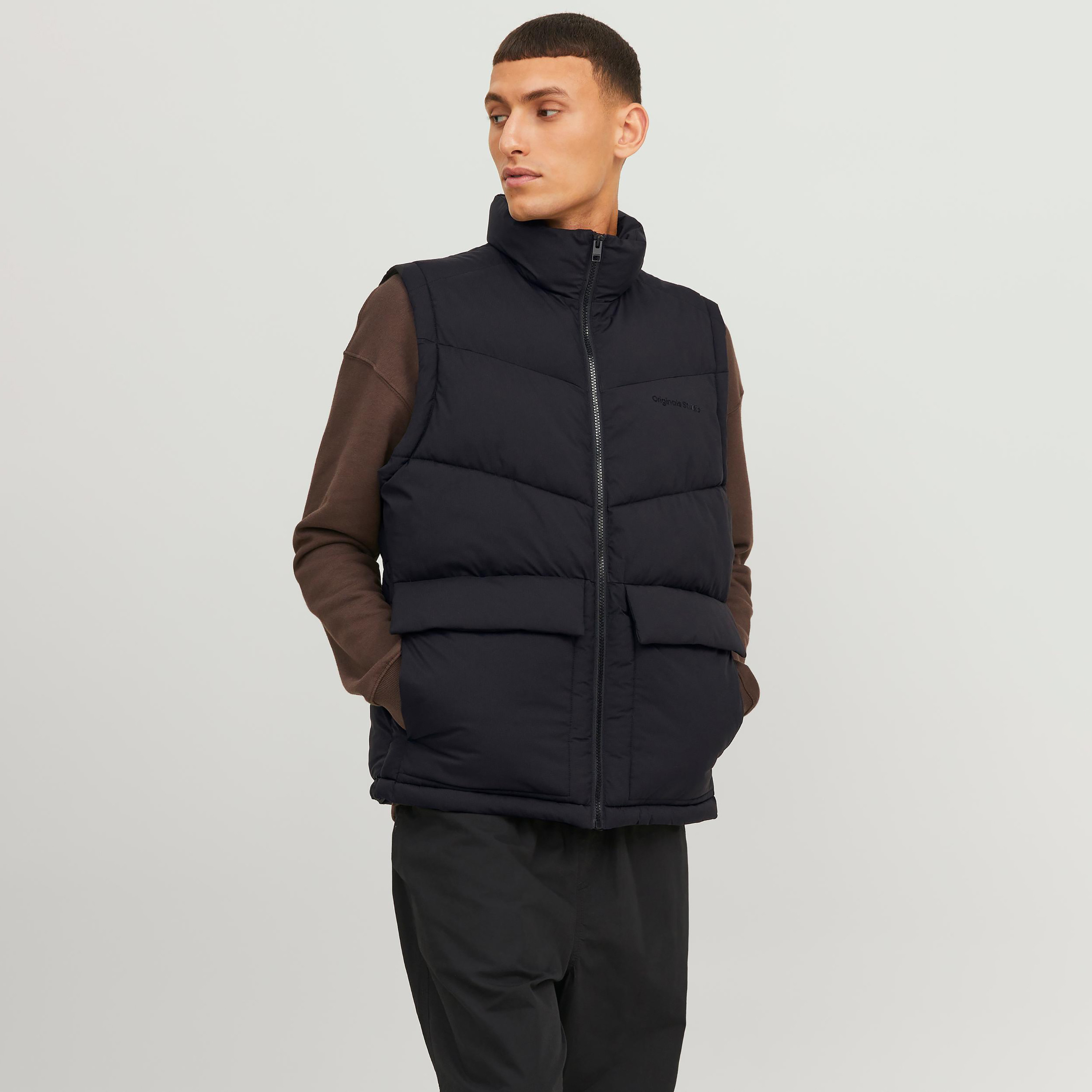 Jack & Jones Plain High Neck Giletes Jacket-men-clothing-jacketsandblazers-jackets-image-1