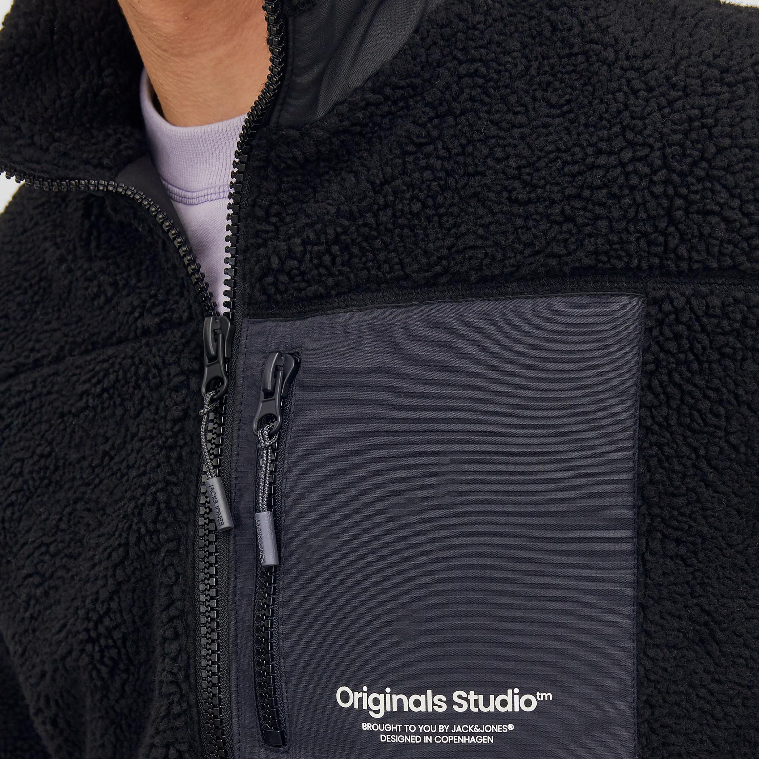  تيدي جاكيت من جاك آند جونز ذو منسوج مع سحاب للإغلاق-men-clothing-jacketsandblazers-jackets-image-3