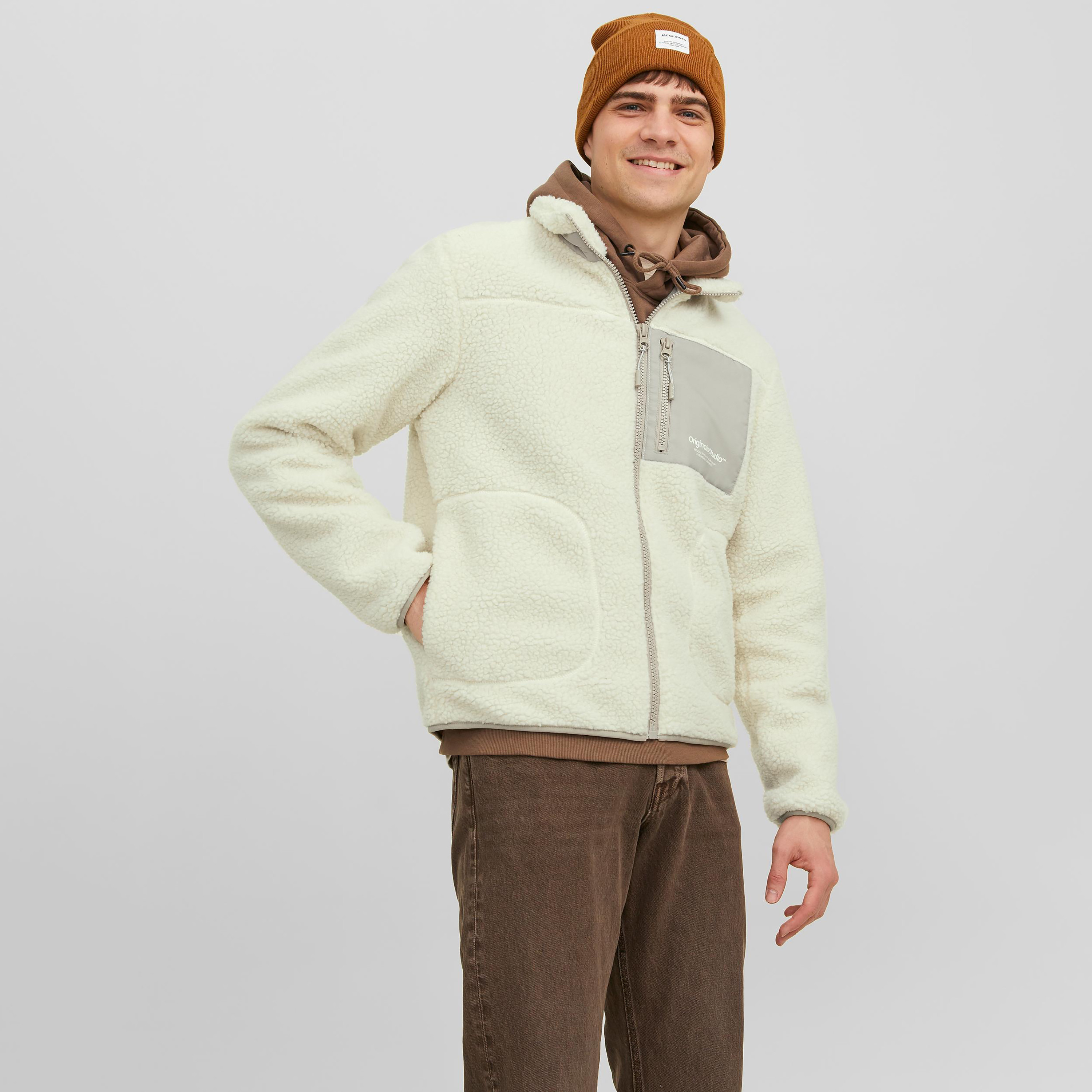 تيدي جاكيت من جاك آند جونز ذو منسوج مع سحاب للإغلاق-men-clothing-jacketsandblazers-jackets-image-5