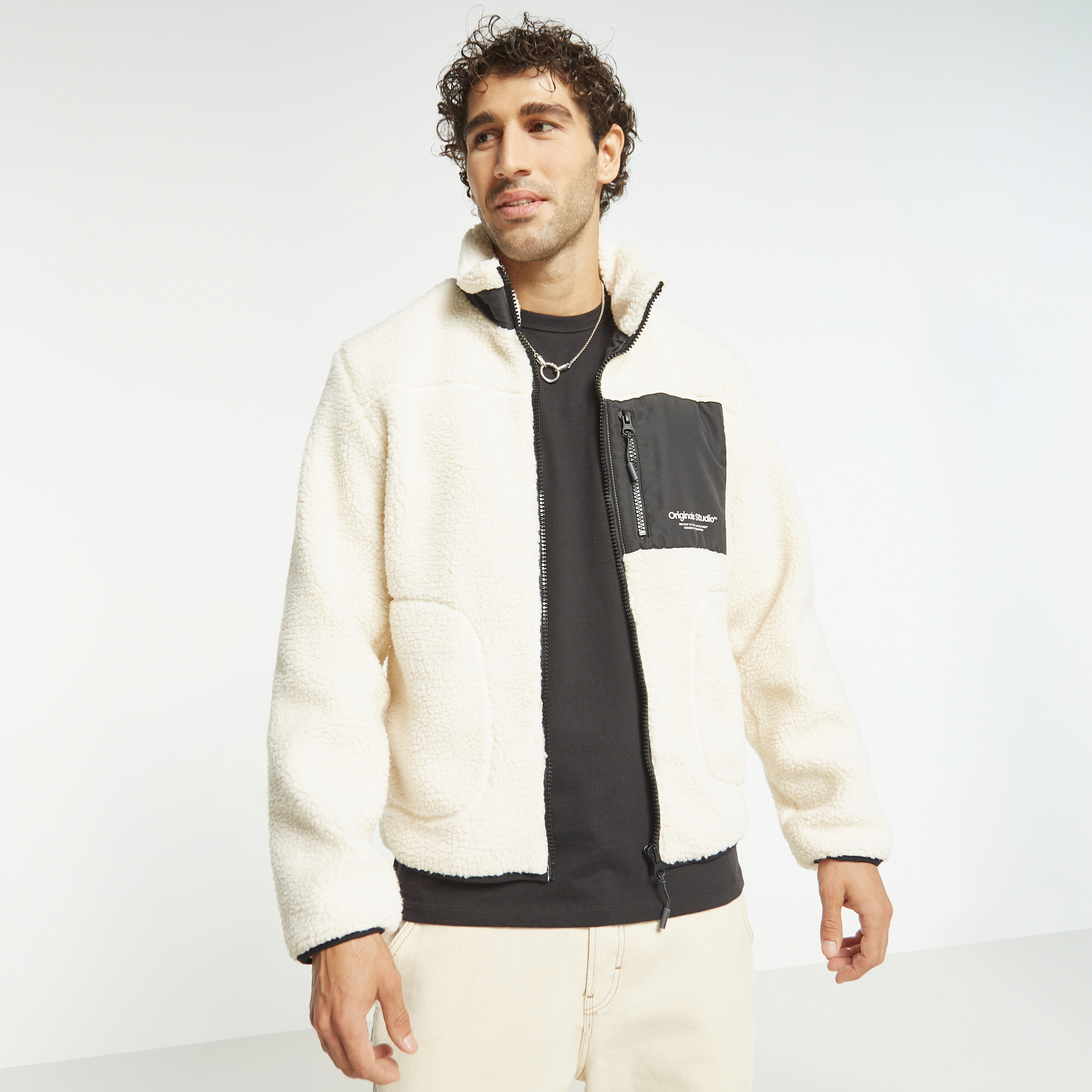  تيدي جاكيت من جاك آند جونز ذو منسوج مع سحاب للإغلاق-men-clothing-jacketsandblazers-jackets-image-9