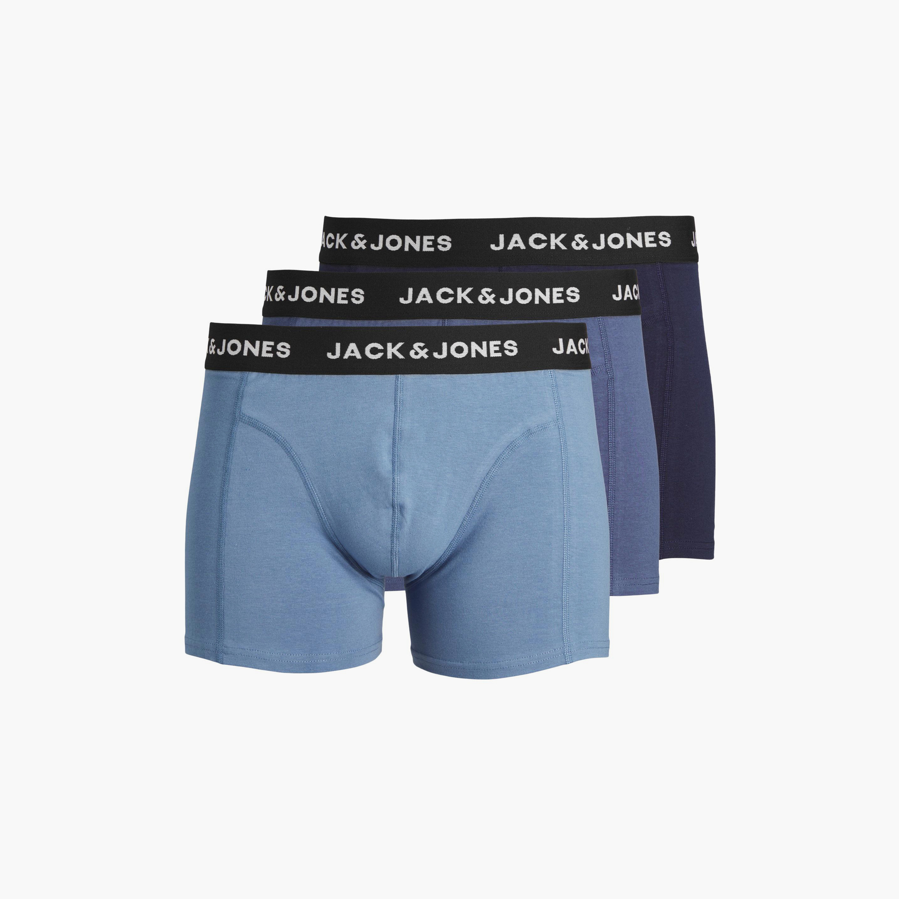 Shop Jack Jones Pack of Multicolour Trunks Online
