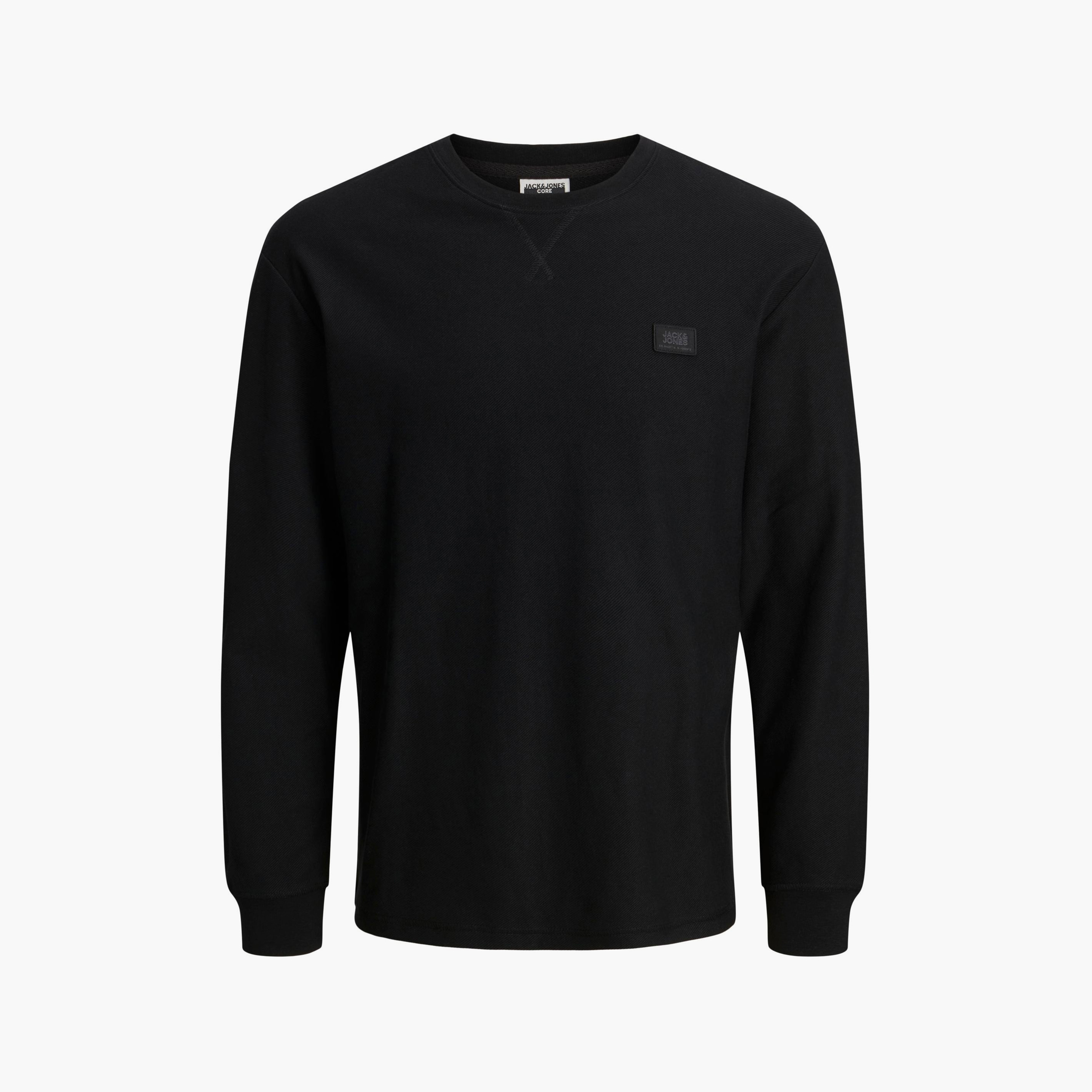  تي شيرت من جاك آند جونز بأكمام طويلة وبطبعة لوجو و ياقة مستديرة-men-clothing-tshirtsandpolos-tshirts-image-1
