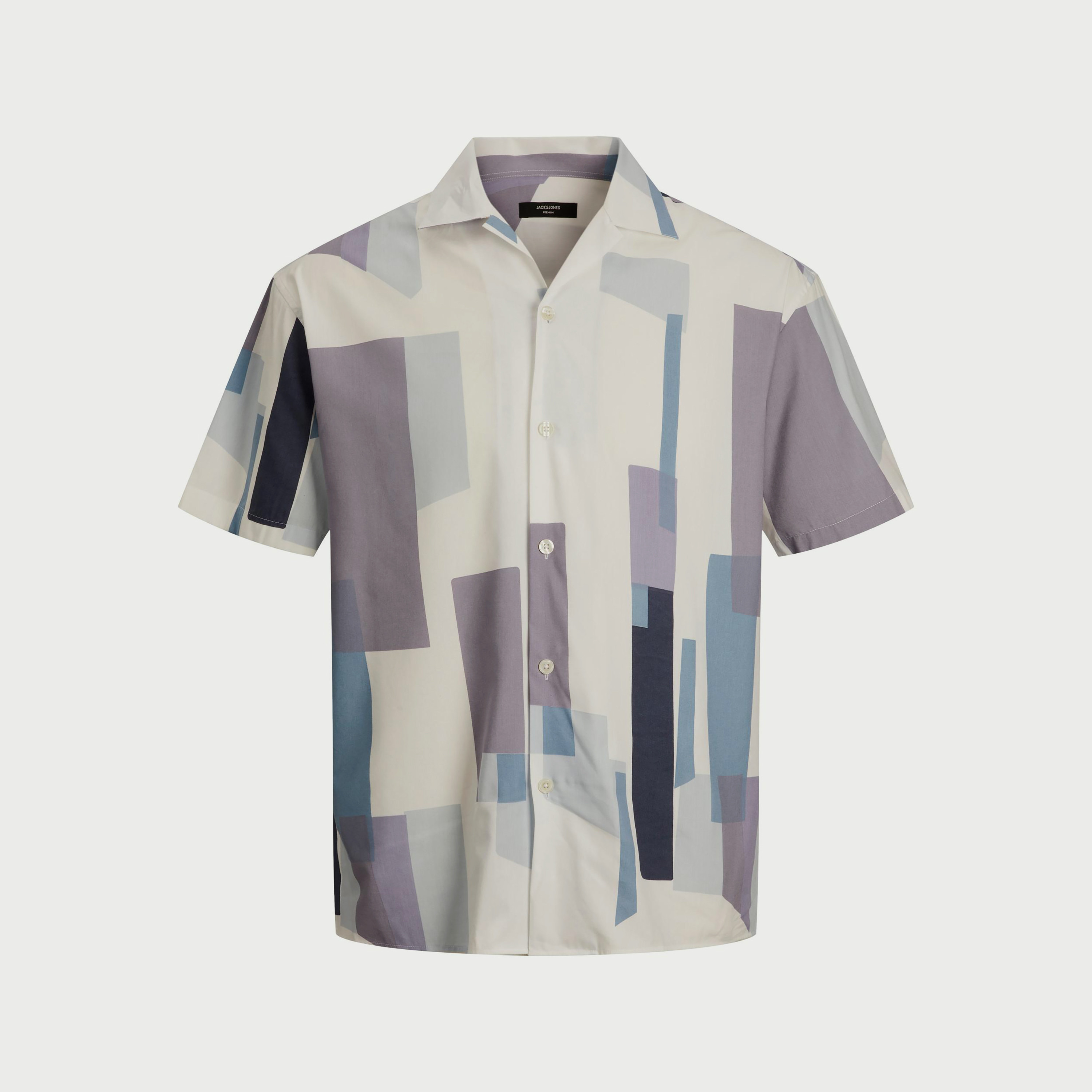 Jack & Jones Plus Size Printed Cuban Collar Short Sleeves Casual Shirt-men-clothing-tshirtsandpolos-tshirts-image-1