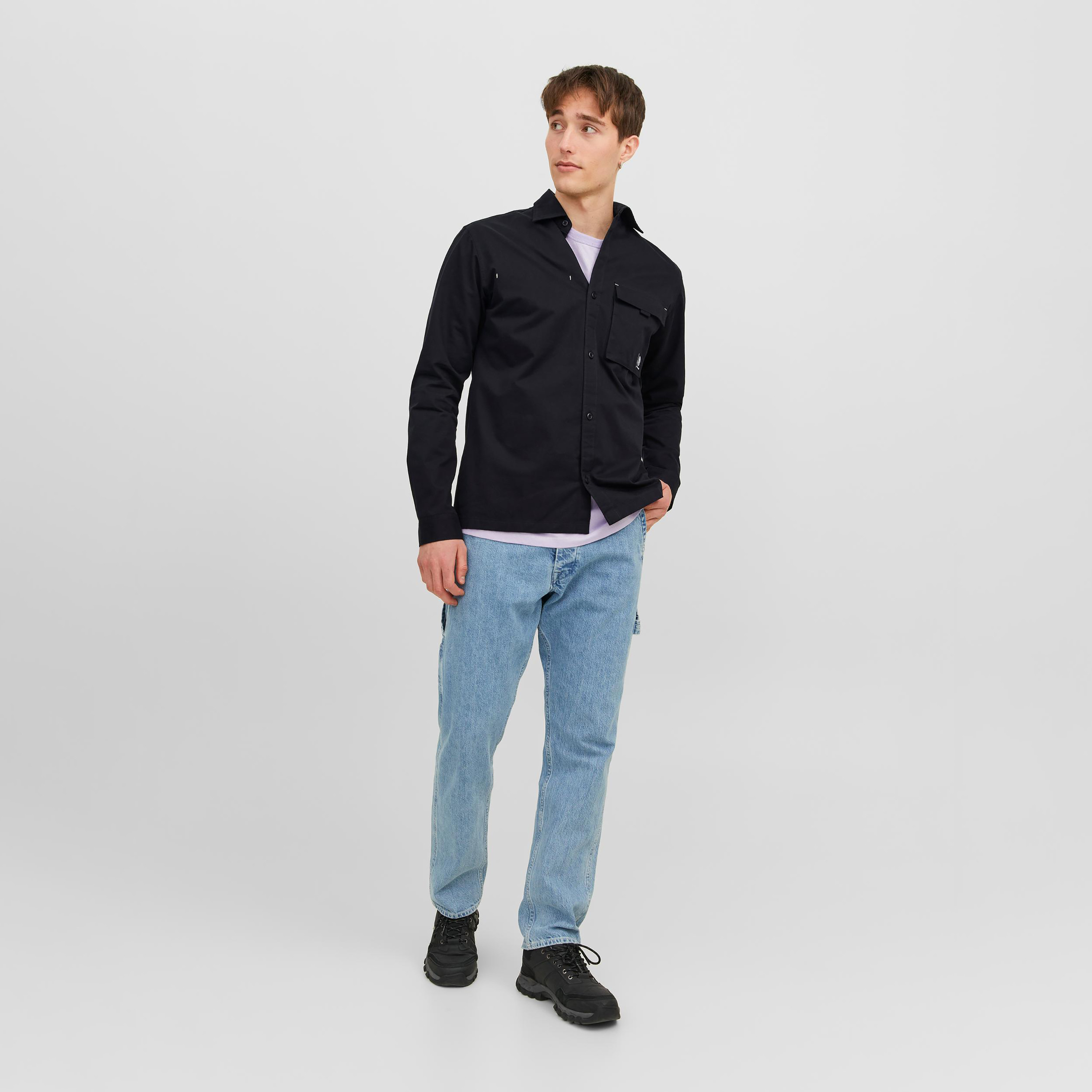Jack & Jones Plain Collared Long Sleeves Casual Shirt-men-clothing-shirts-image-2
