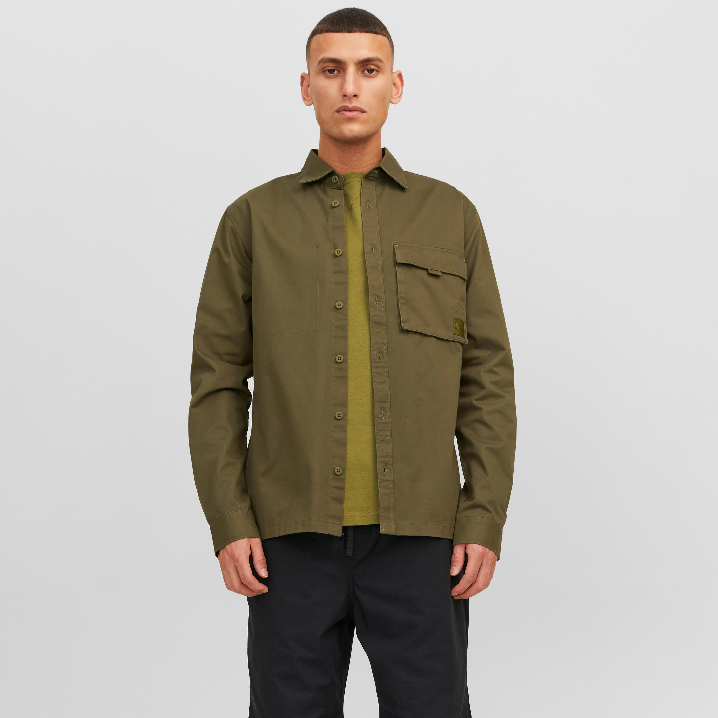 Jack & Jones Plain Collared Long Sleeves Casual Shirt-men-clothing-shirts-image-5