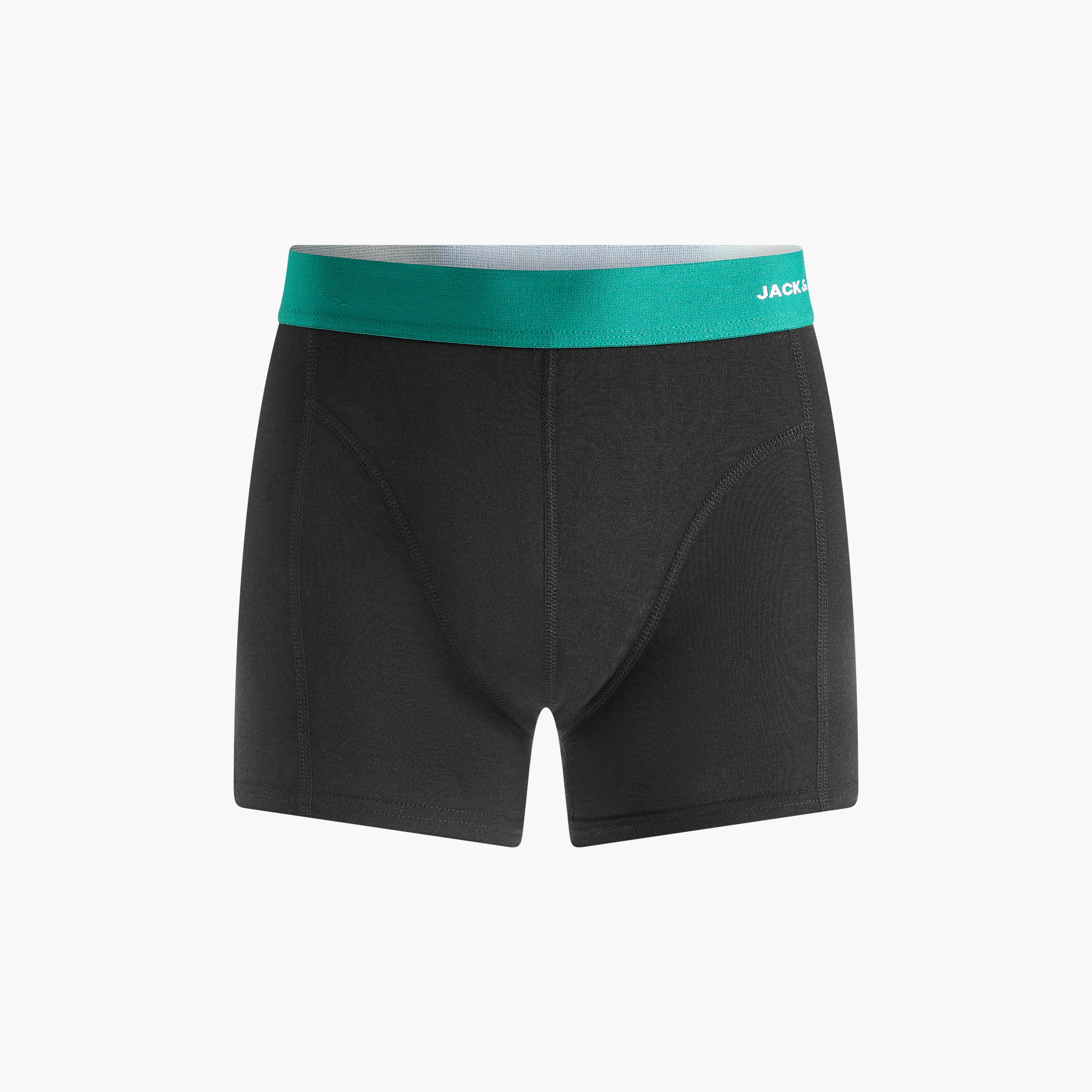 Jack & Jones Solid Trunks with Elasticated Waistband - Set of 3-men-clothing-innerwear-underwear-image-2