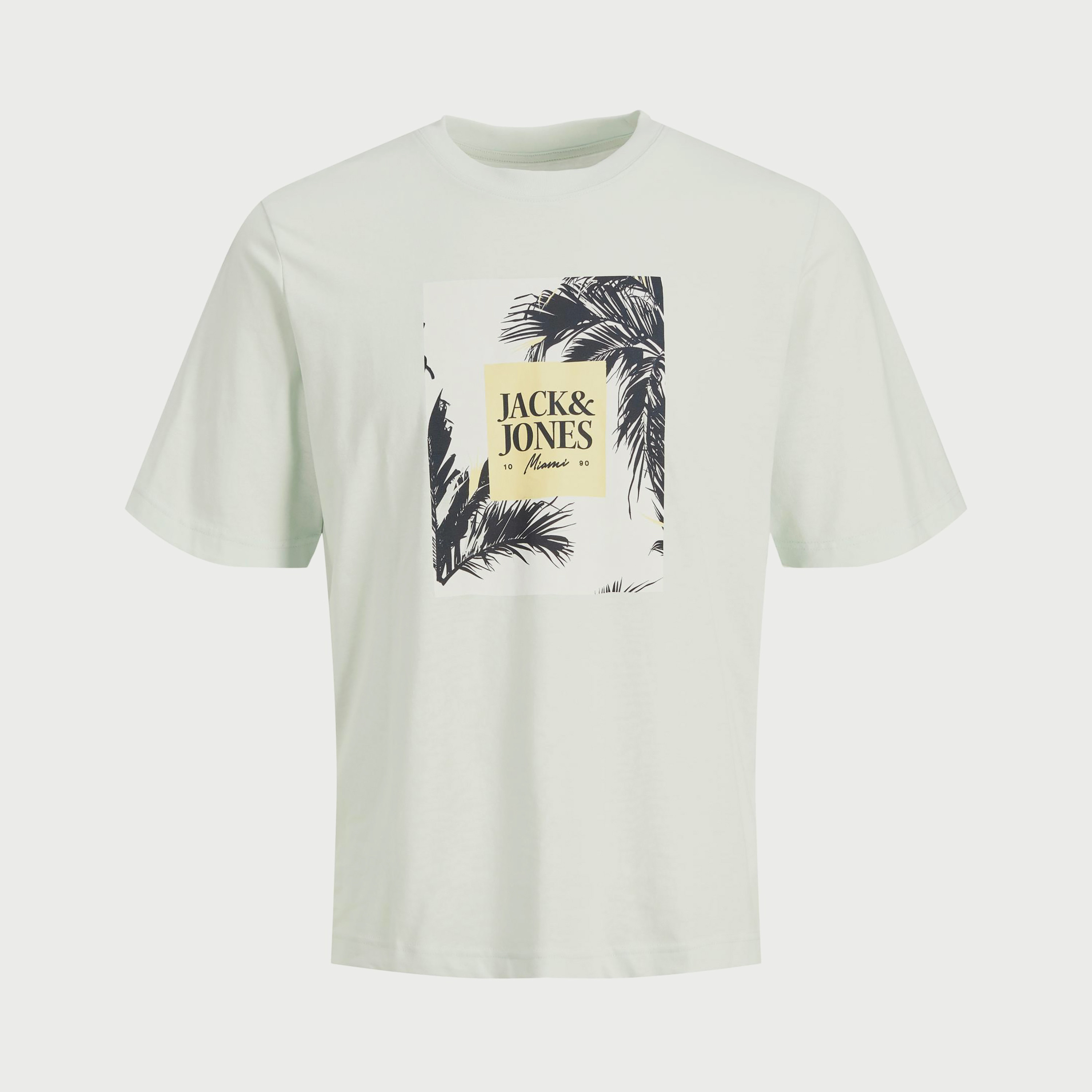 تي شيرت مطبوعة بأكمام قصيرة وياقة دائرية بمقاس كبير من جاك آند جونز-men-clothing-tshirtsandpolos-tshirts-image-1