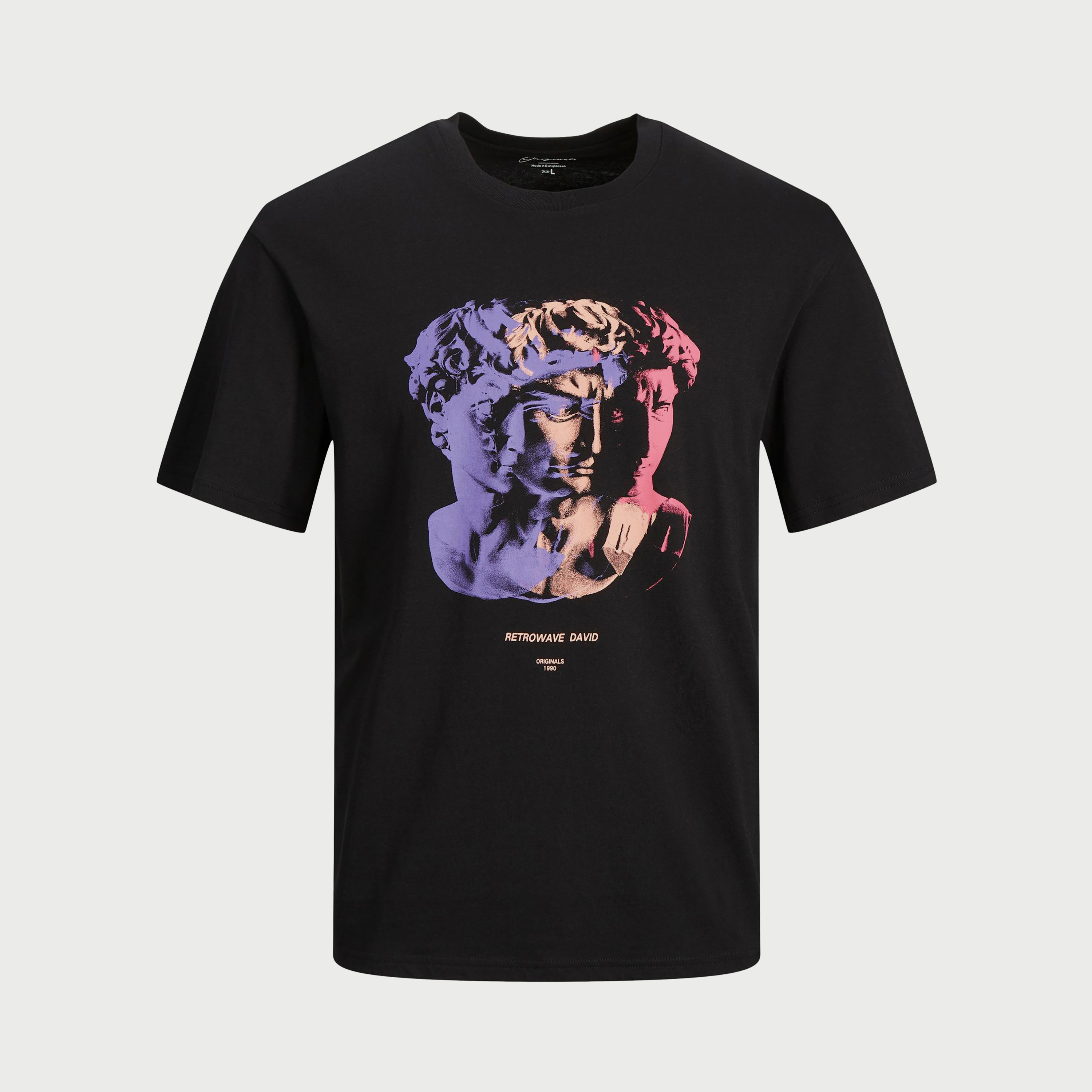 تي شيرت جرافيك بأكمام قصيرة وياقة دائرية بمقاس كبير من جاك آند جونز-men-clothing-tshirtsandpolos-tshirts-image-1