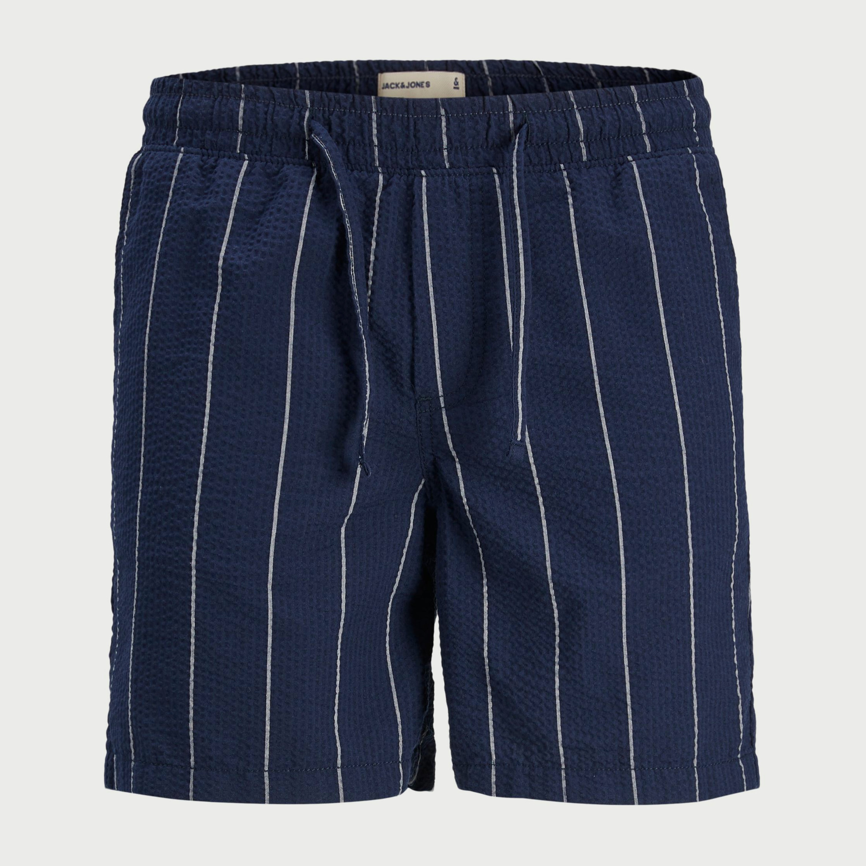 Jack & Jones Plus Size Striped Mid-Rise Drawstring Shorts-men-clothing-bottoms-shorts-image-1