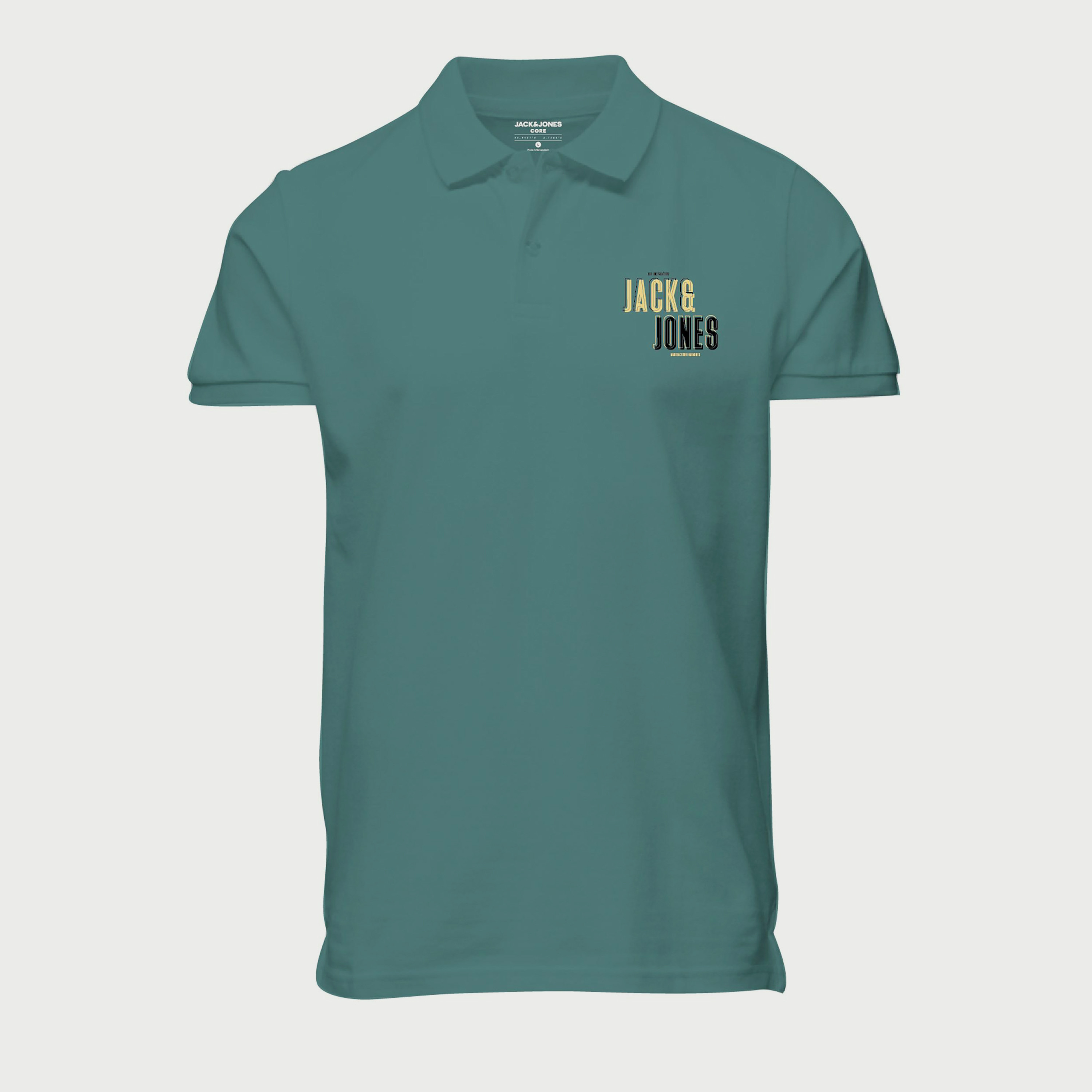 بولو تي شيرت ذو ياقة من جاك آند جونز بأكمام قصيرة مع شعار مقاس كبير -men-clothing-tshirtsandpolos-polos-image-3